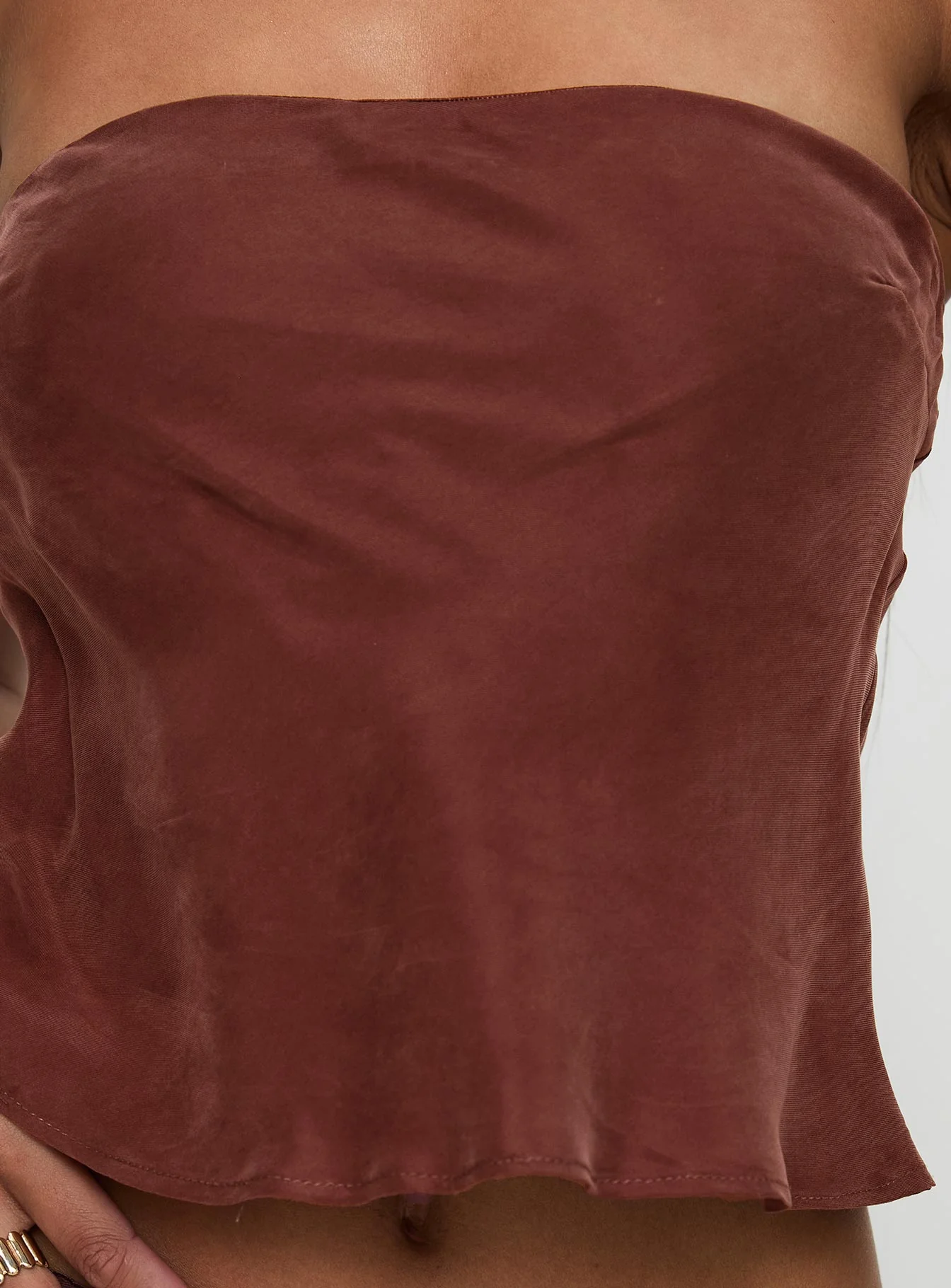 Lucelia Strapless Top Brown - Image 6