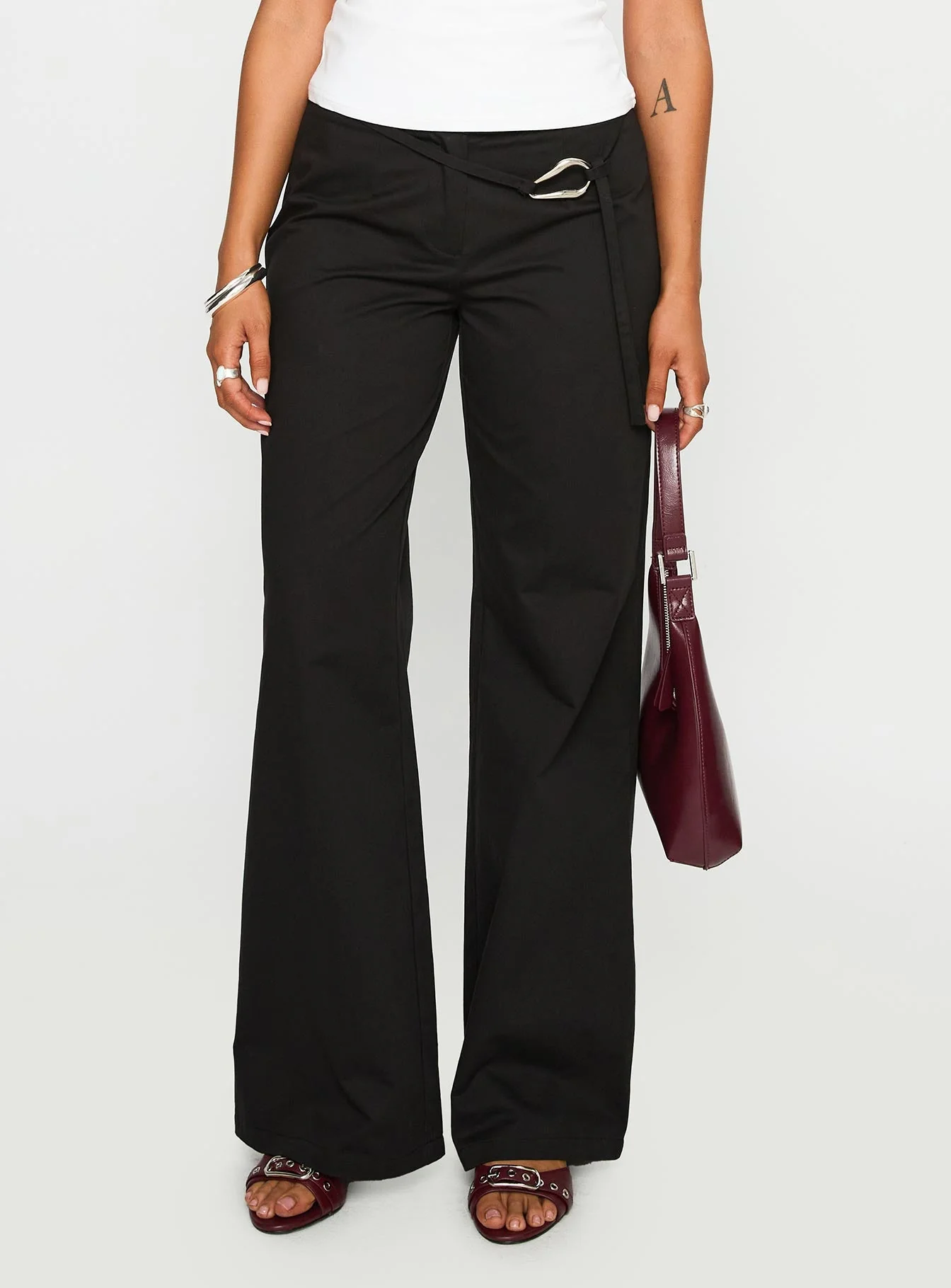 Lucetta Wide Leg Pant Black - Image 2
