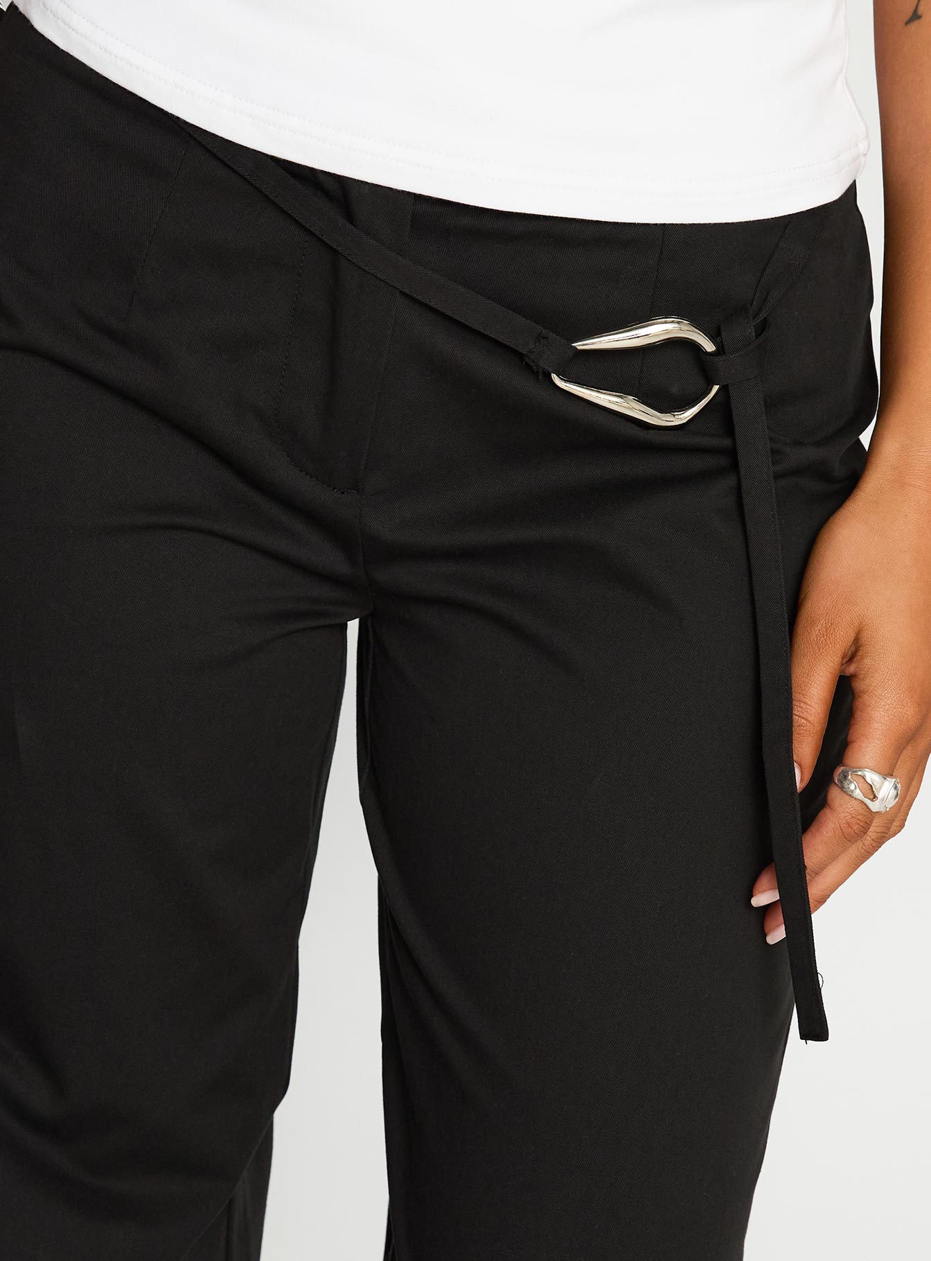 Lucetta Wide Leg Pant Black - Image 6