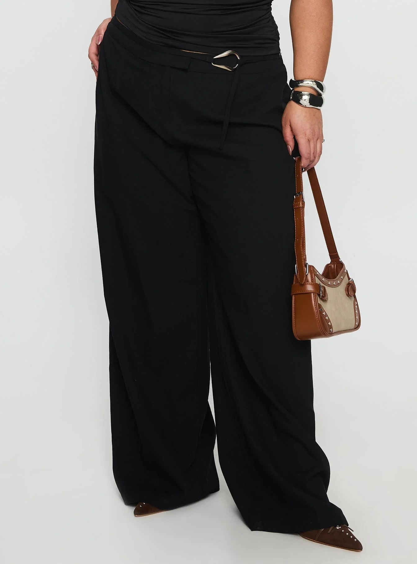 Lucetta Wide Leg Pant Black Curve - Image 2