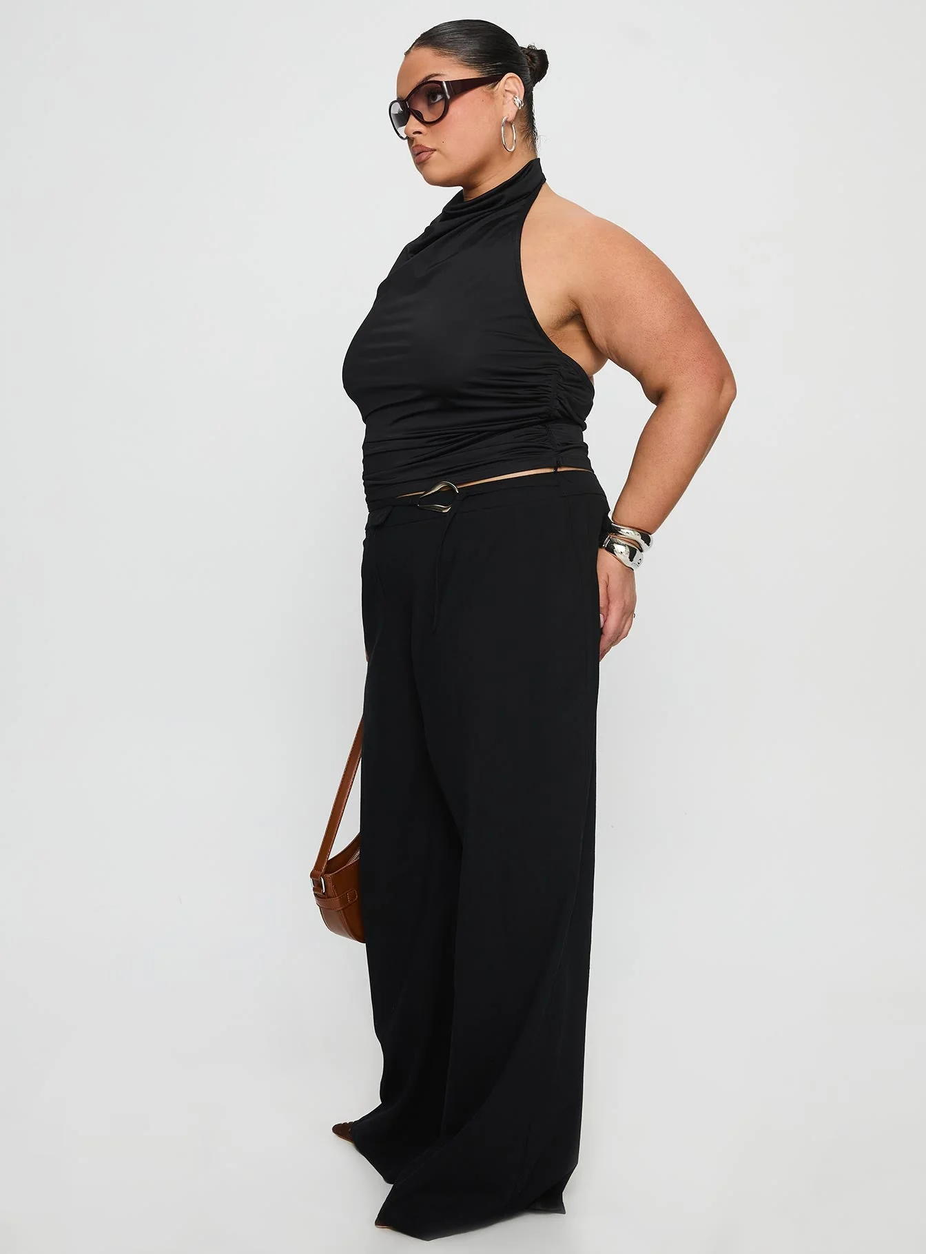 Lucetta Wide Leg Pant Black Curve - Image 4