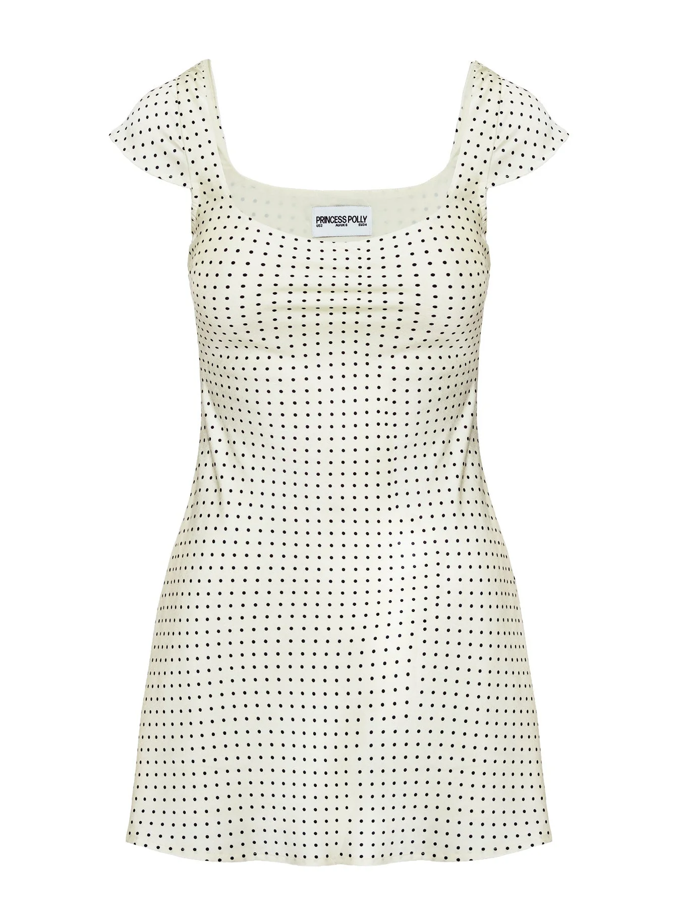 Lucienna Polka Dot Mini Dress White / Black - Image 6