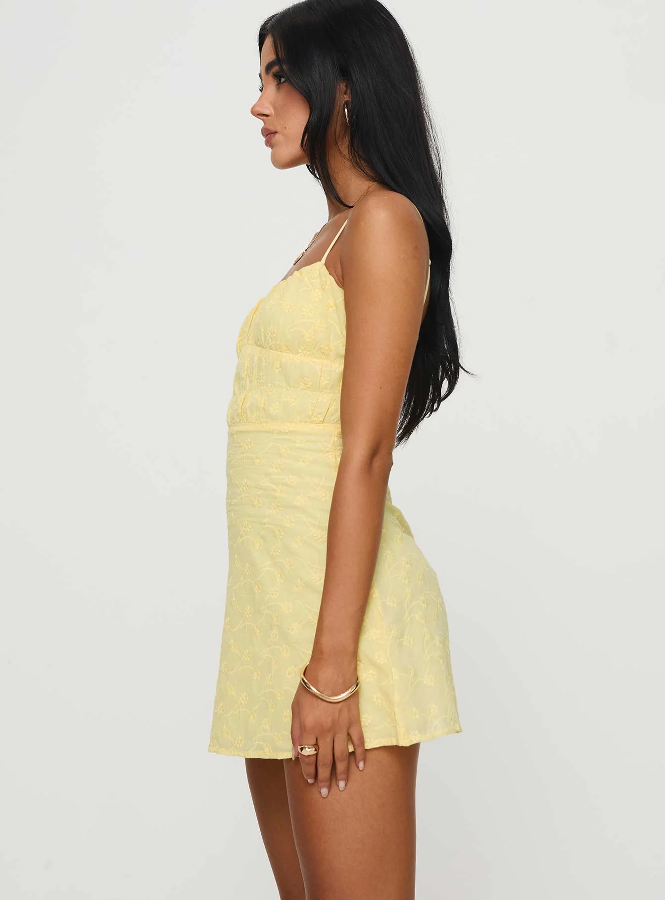 Lucius Mini Dress Lemon - Image 4