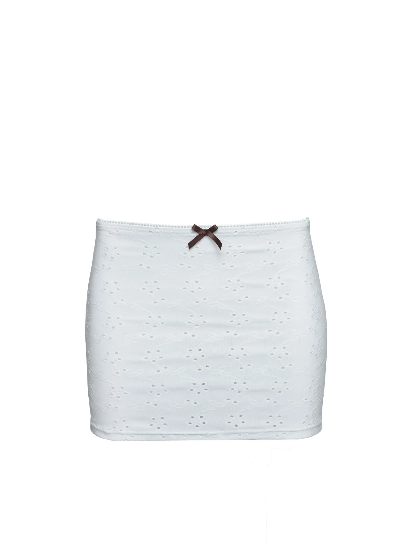 Lucky Bay Anglaise Swim Mini Skirt White - Image 4