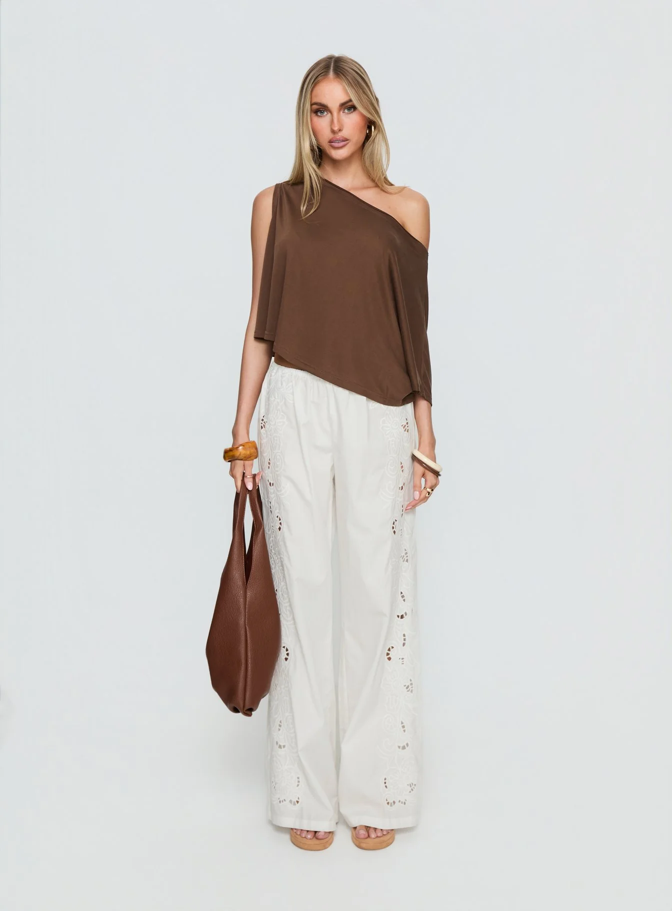 Lucky Spirit Lace Straight Leg Pant White - Image 7
