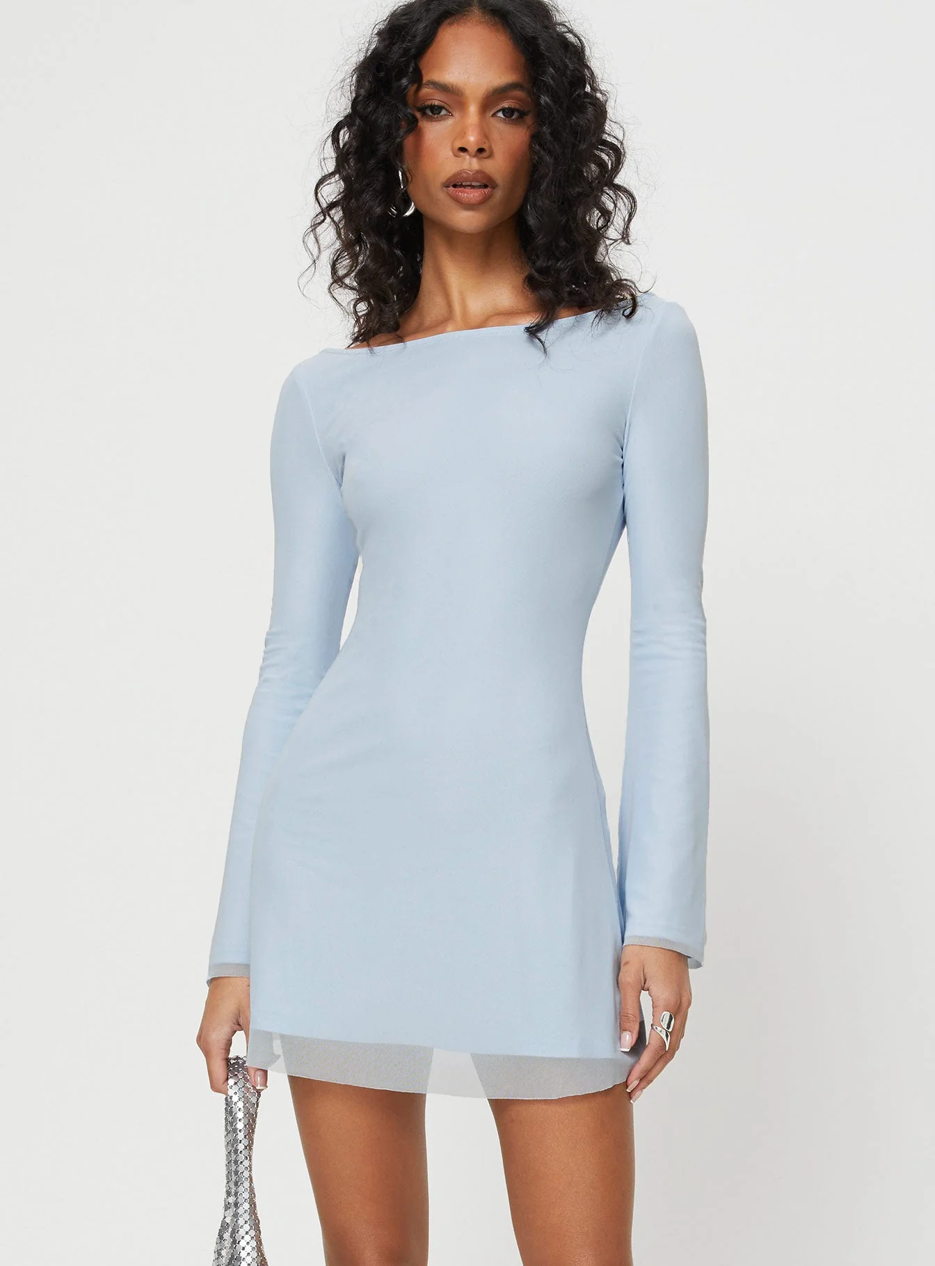 Lukea Long Sleeve Mini Dress Blue - Image 2