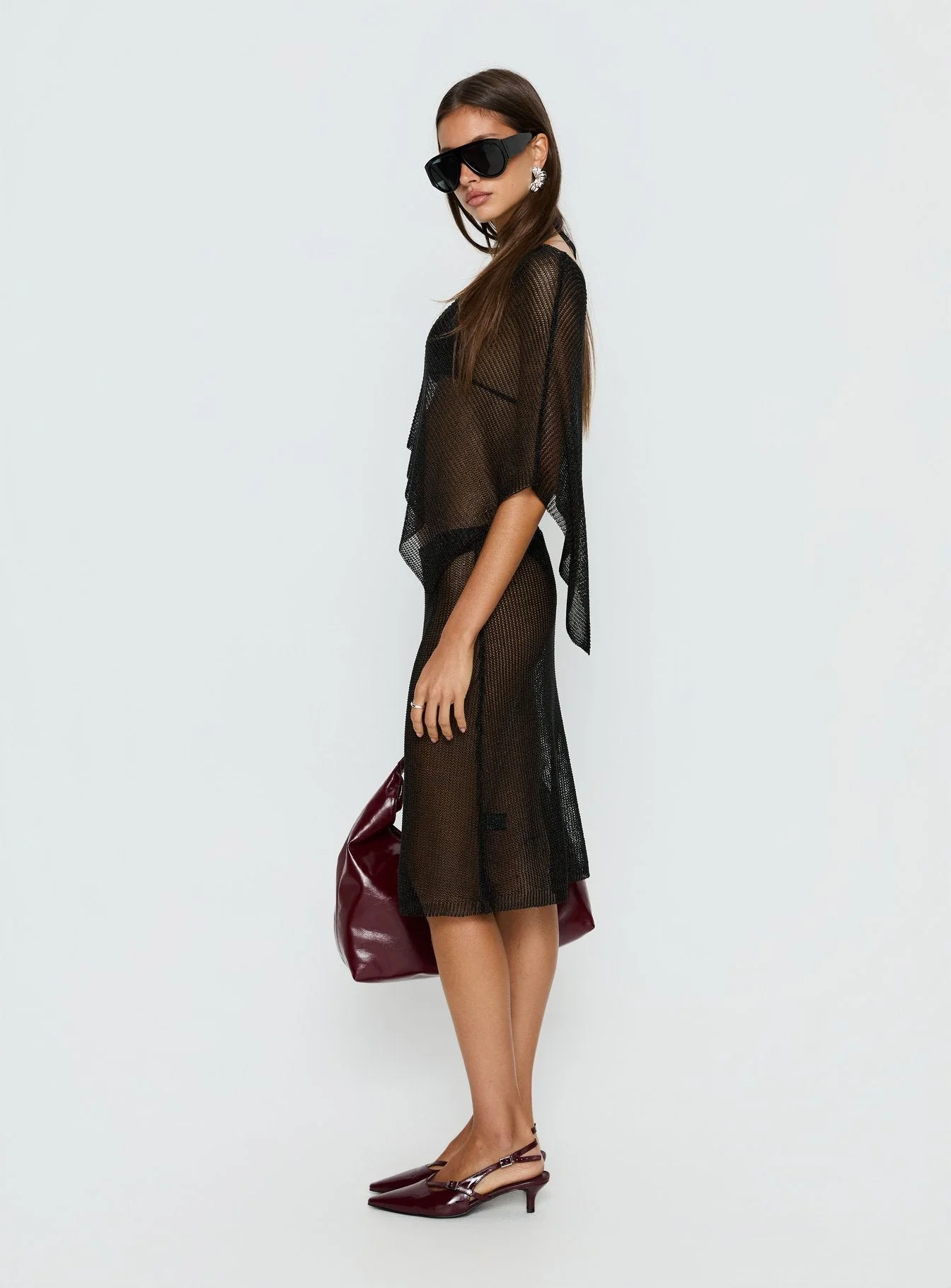 Luminous Midi Skirt Black - Image 4