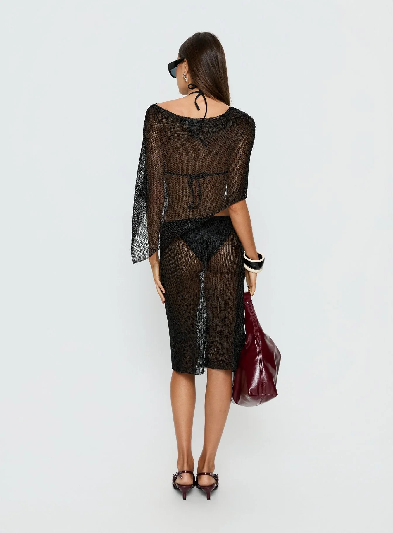 Luminous Midi Skirt Black - Image 5