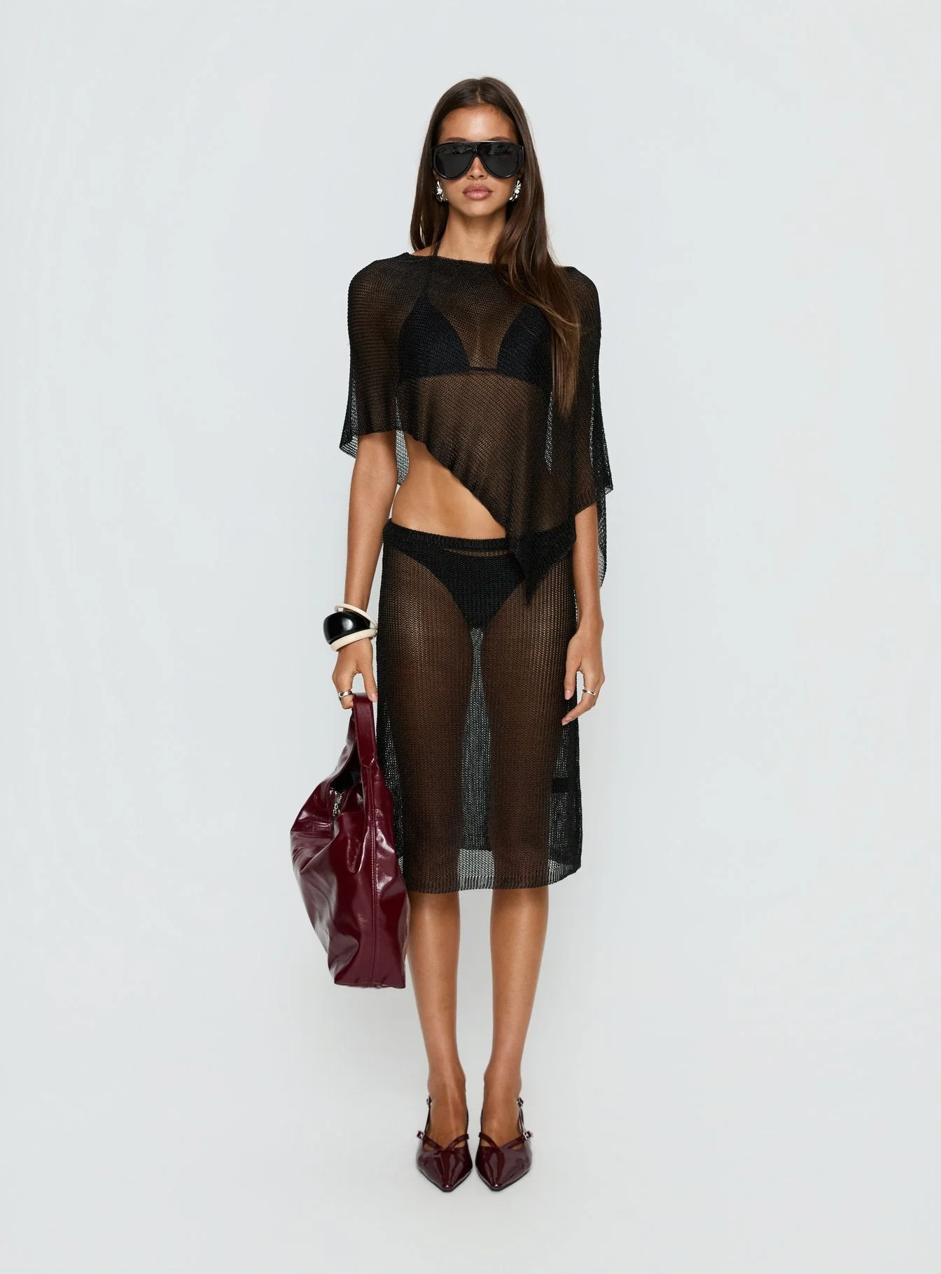 Luminous Midi Skirt Black - Image 7