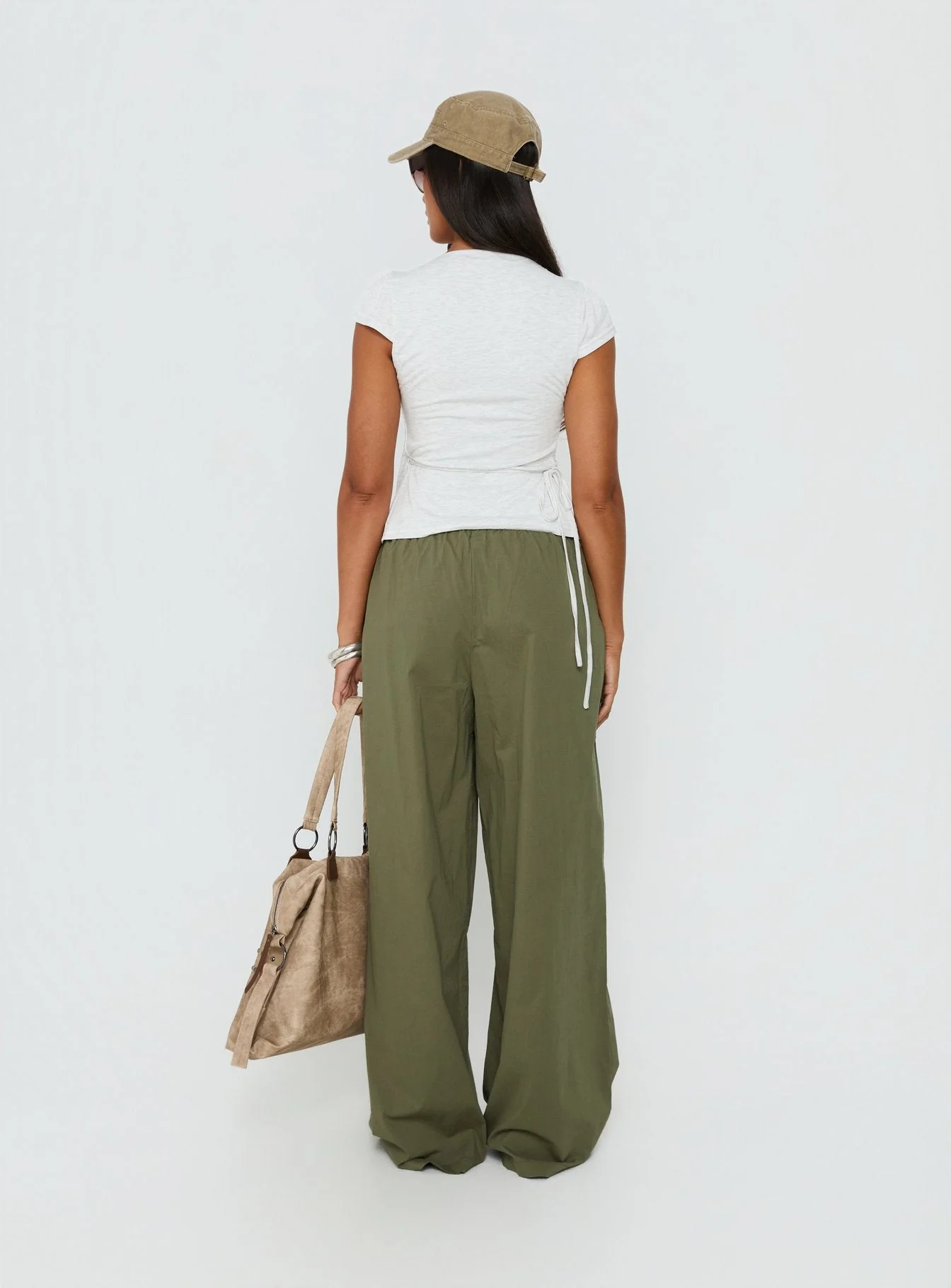 Lunea Concealed Waistband Pants Khaki - Image 5