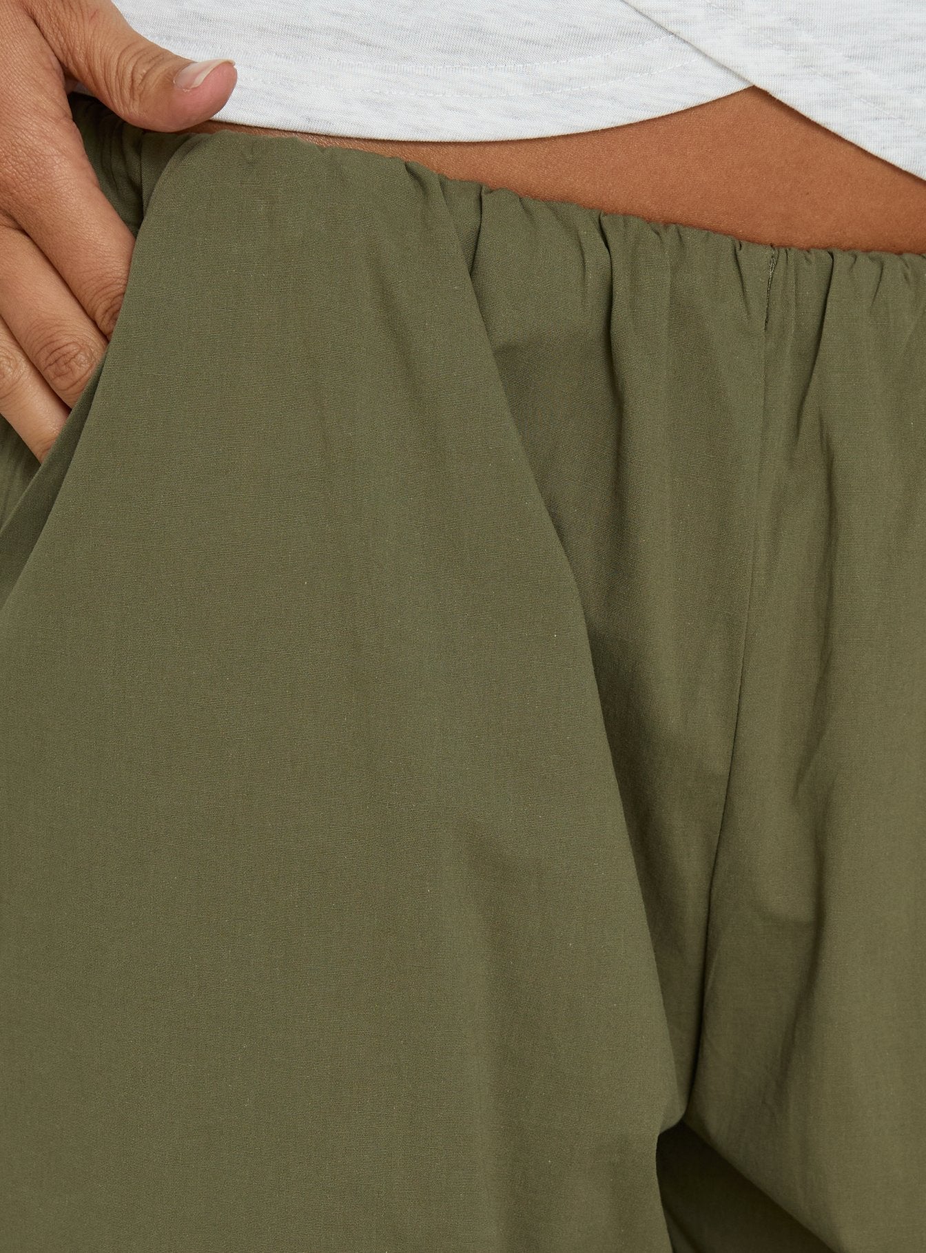 Lunea Concealed Waistband Pants Khaki - Image 6