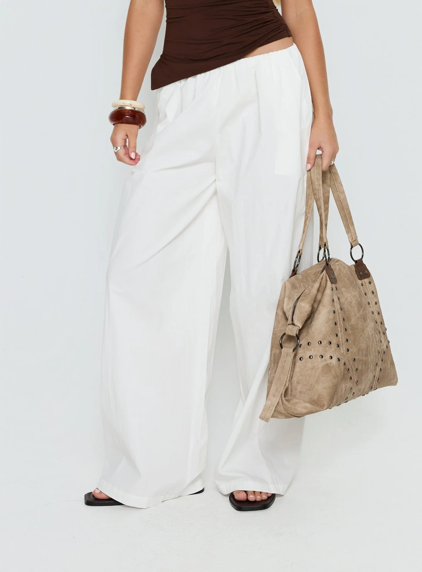 Lunea Concealed Waistband Pants White - Image 2