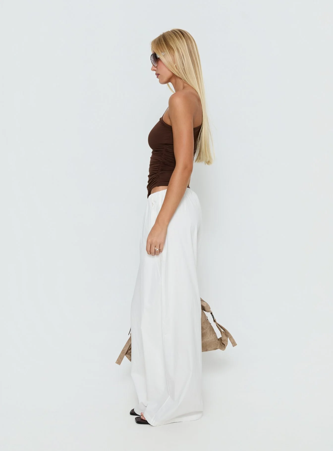Lunea Concealed Waistband Pants White - Image 4