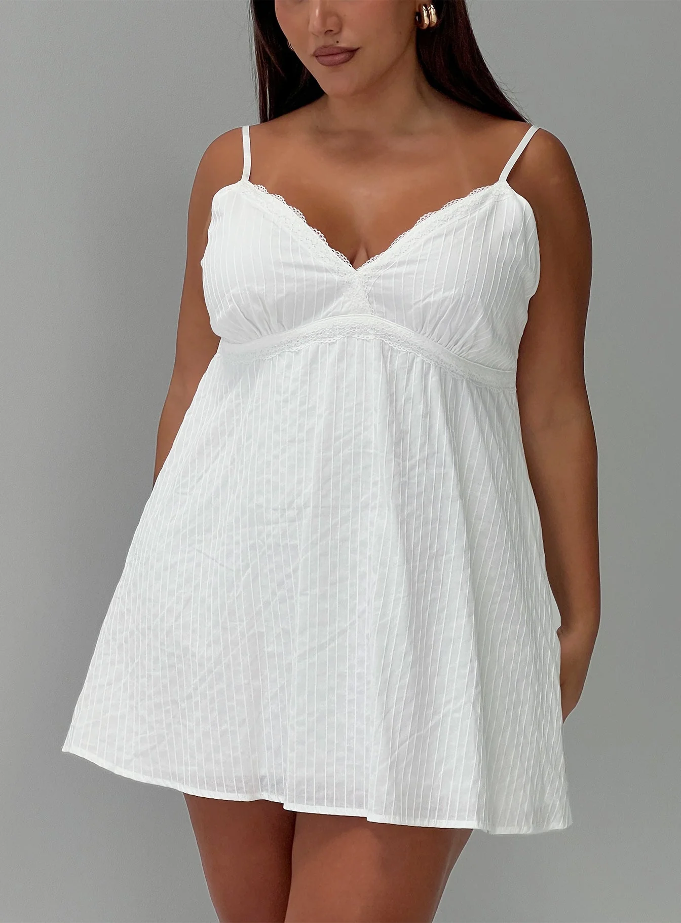 Lunya Mini Dress White Curve