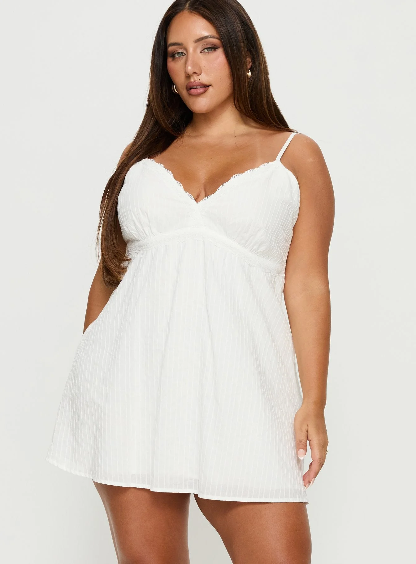 Lunya Mini Dress White Curve - Image 2