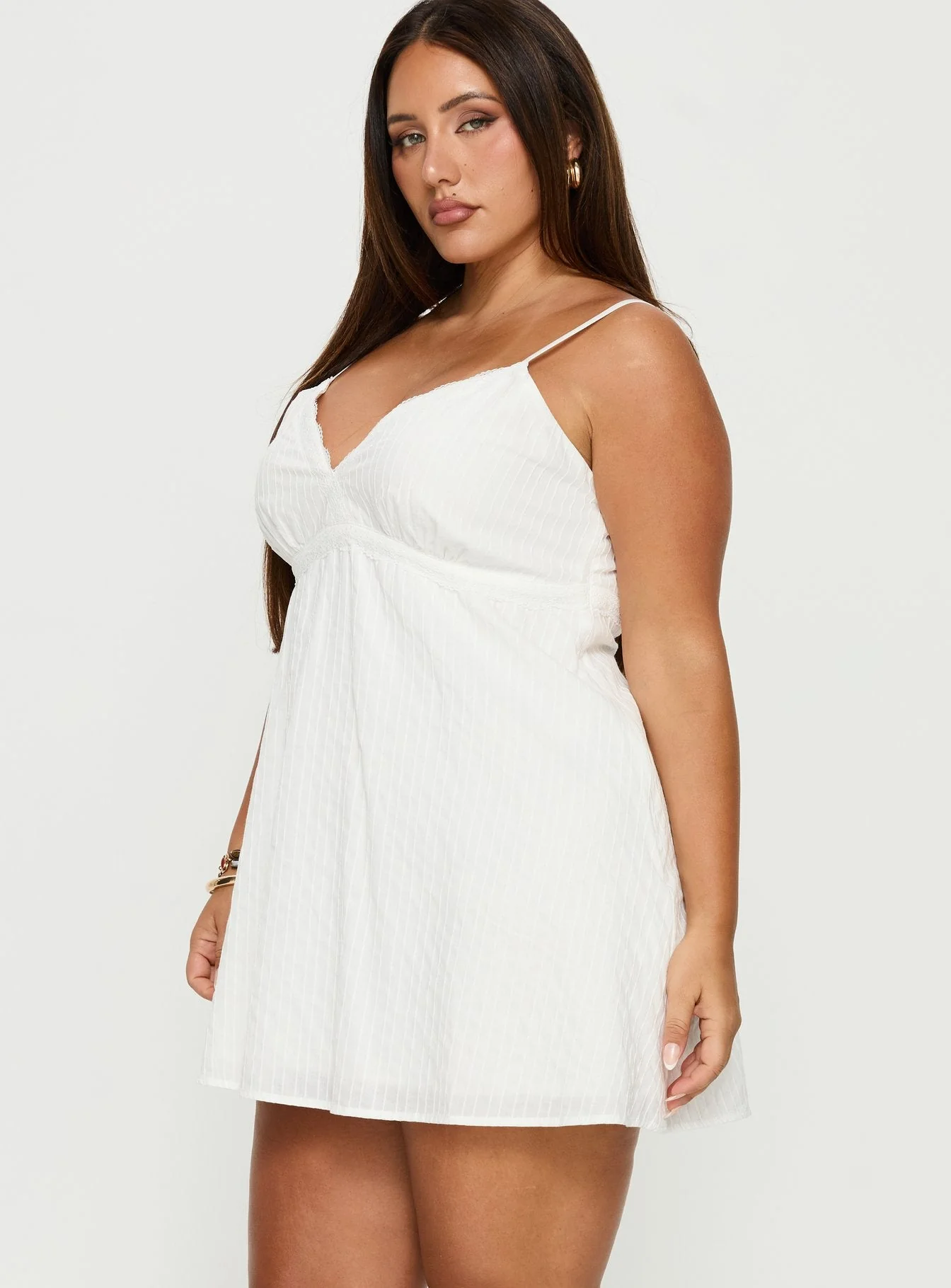 Lunya Mini Dress White Curve - Image 4