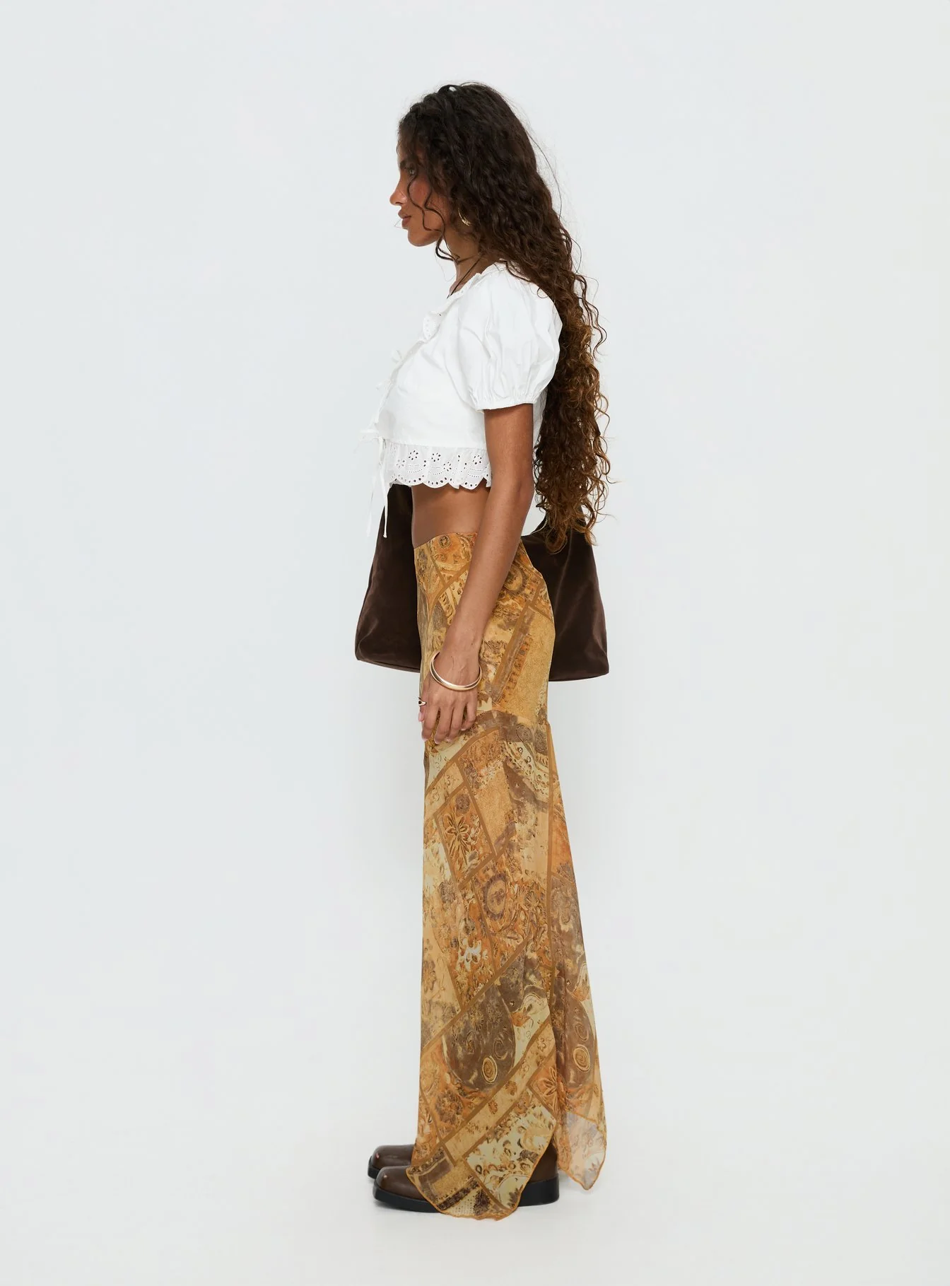 Lyanna Hanky Hem Maxi Skirt Multi - Image 4