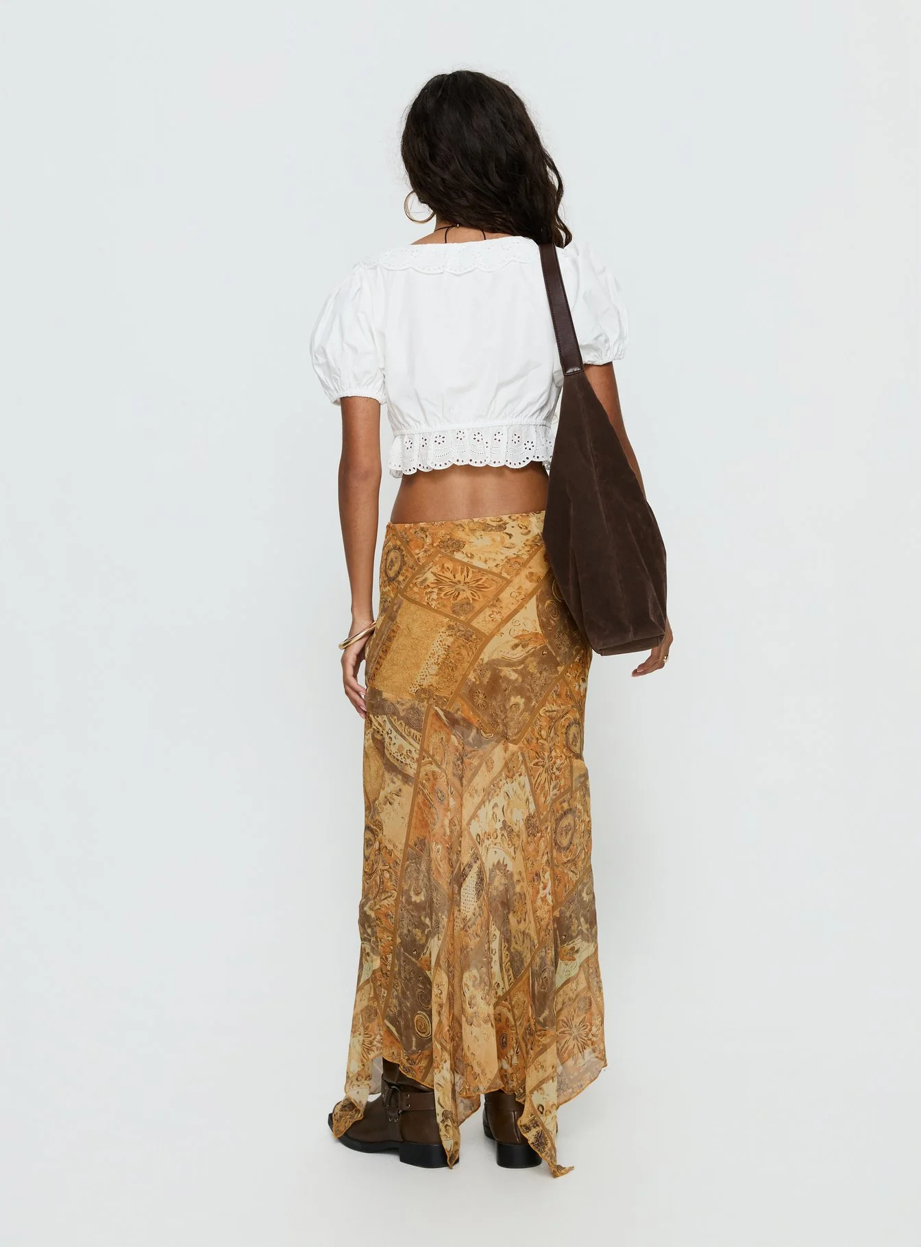 Lyanna Hanky Hem Maxi Skirt Multi - Image 5