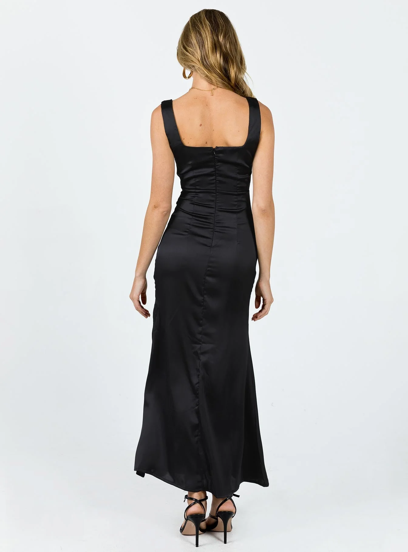 Lynsey Midi Dress Black - Image 5