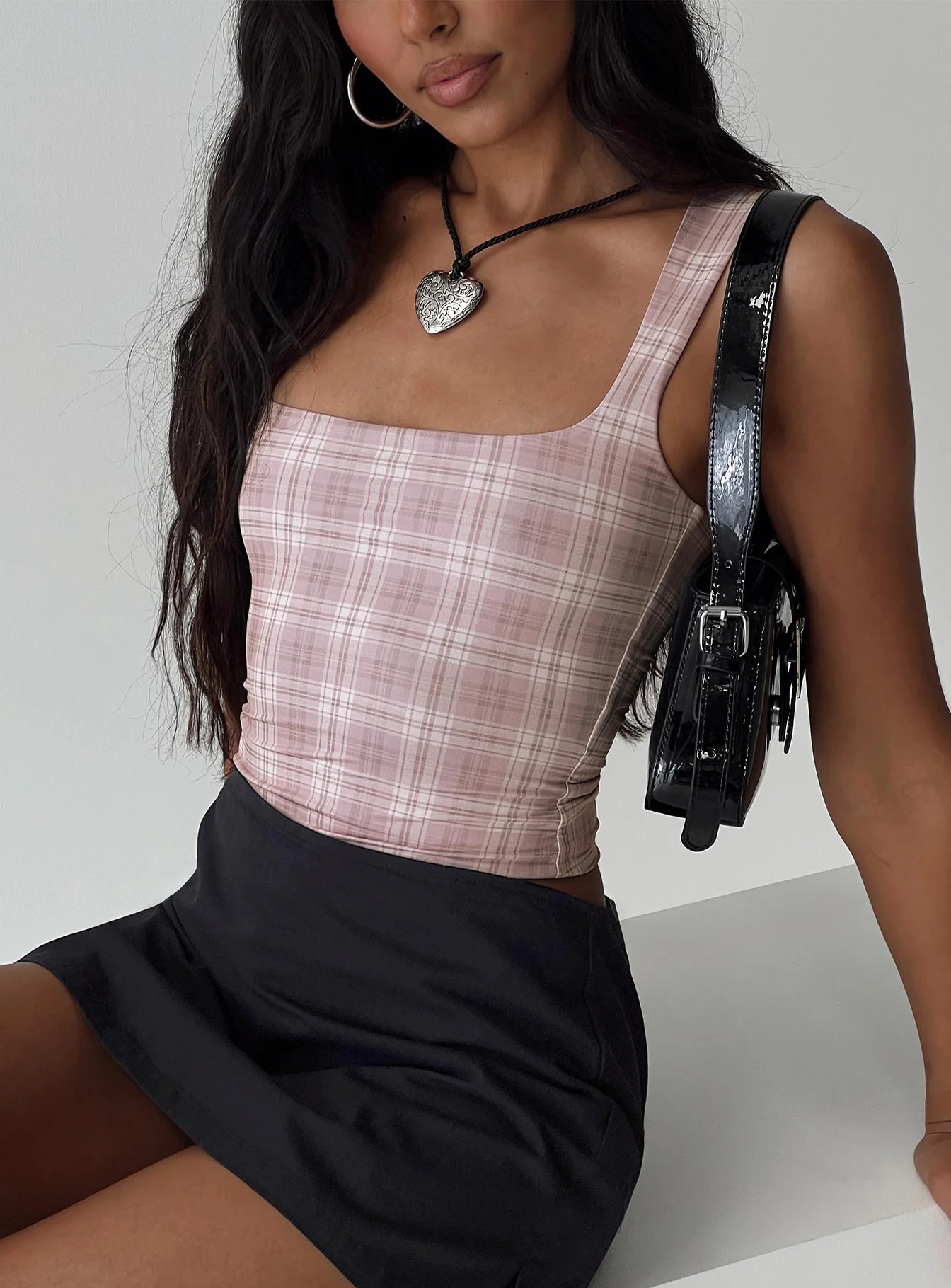 Back In Time Top Pink Check - Image 8