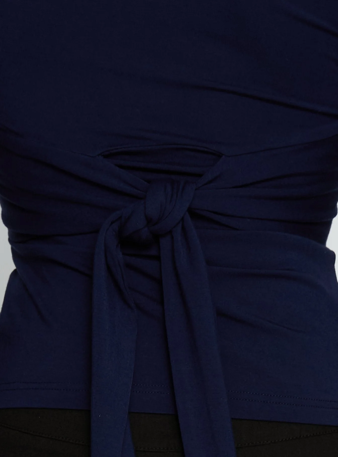 Madelon Long Sleeve Wrap Top Navy - Image 7
