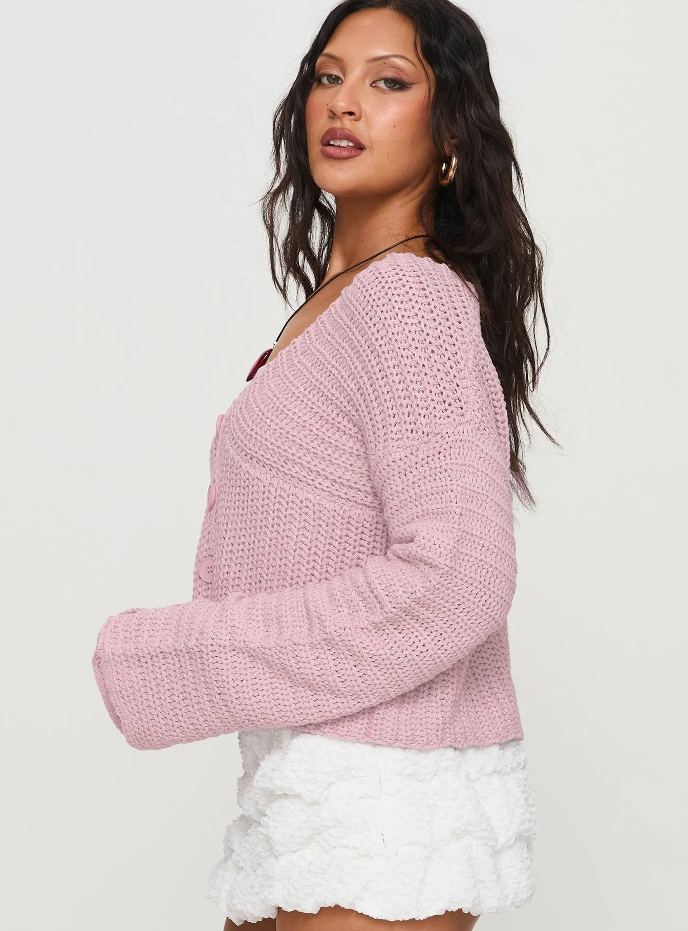 Maela Knit Cardigan Pink - Image 4