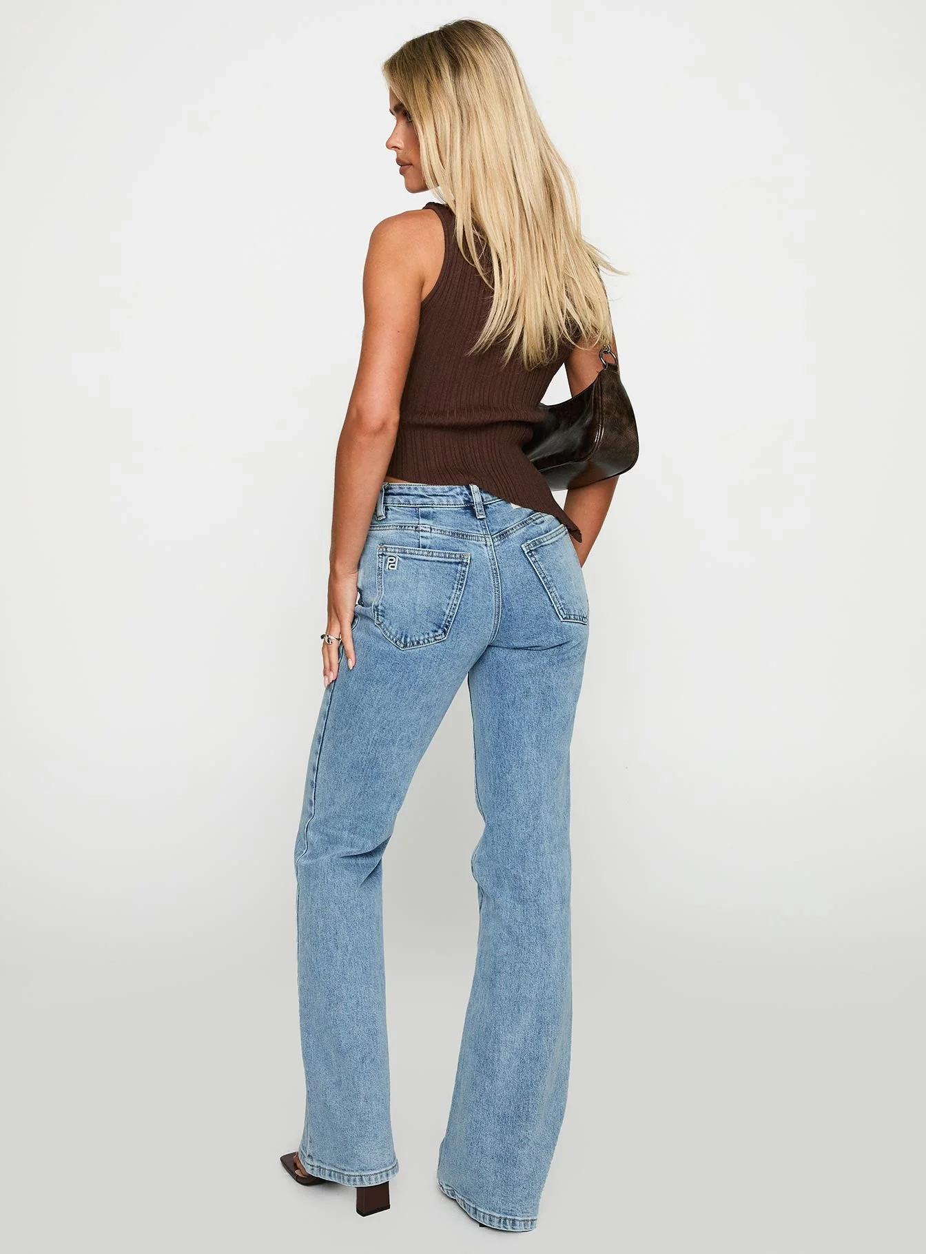 Magic Mirror Mid Rise Bootleg Jeans Ice Wash Petite - Image 5