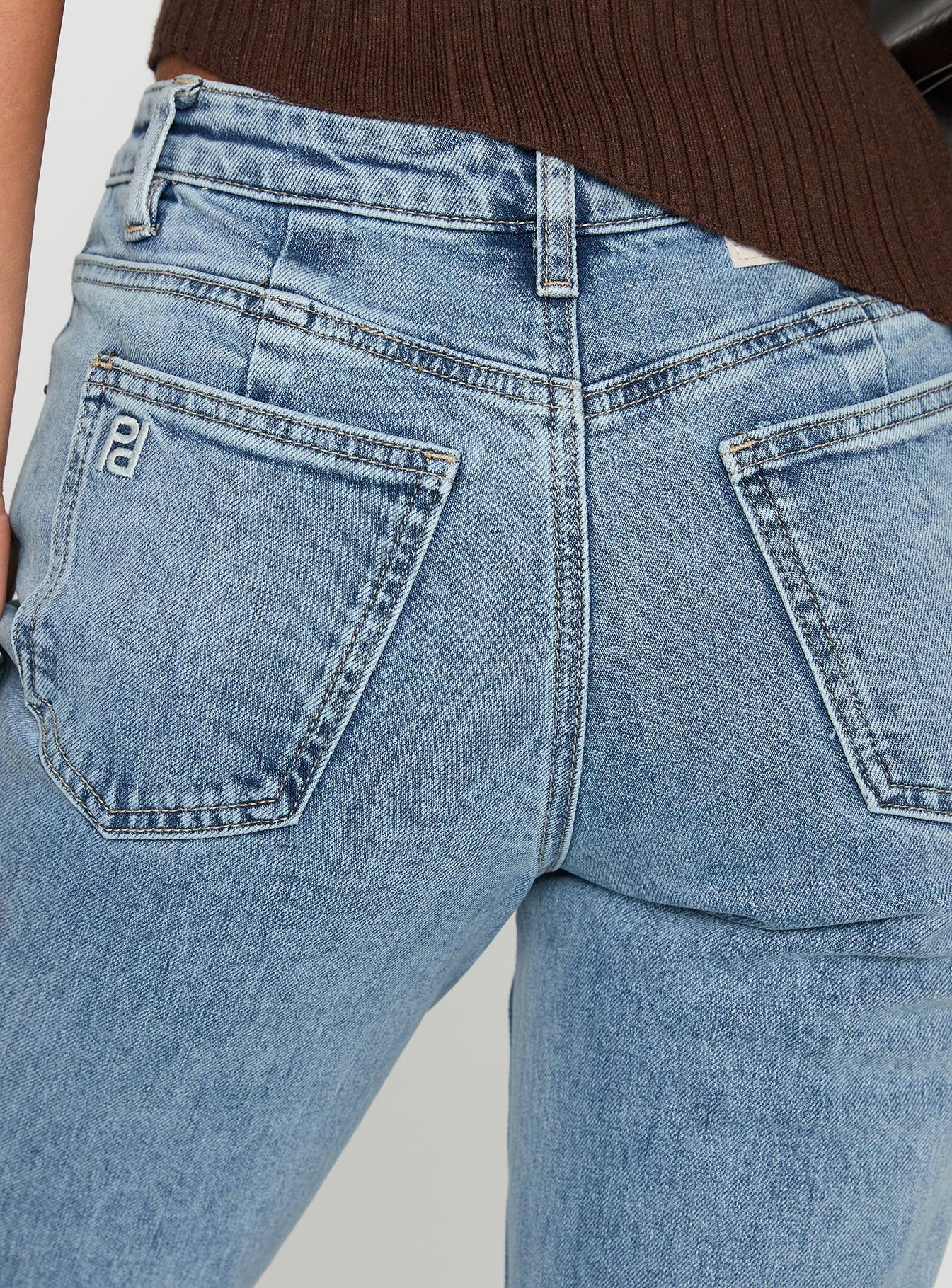 Magic Mirror Mid Rise Bootleg Jeans Ice Wash Petite - Image 7
