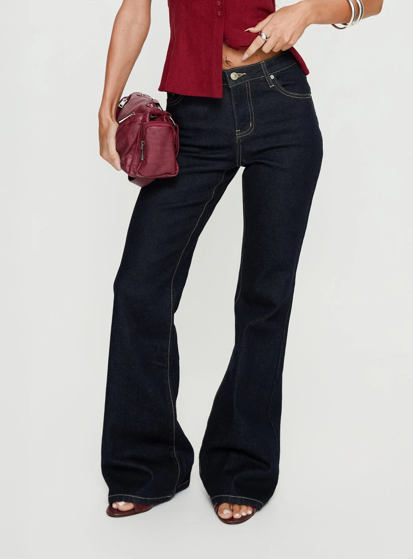 Magic Mirror Mid Rise Bootleg Jeans Raw Indigo - Image 2