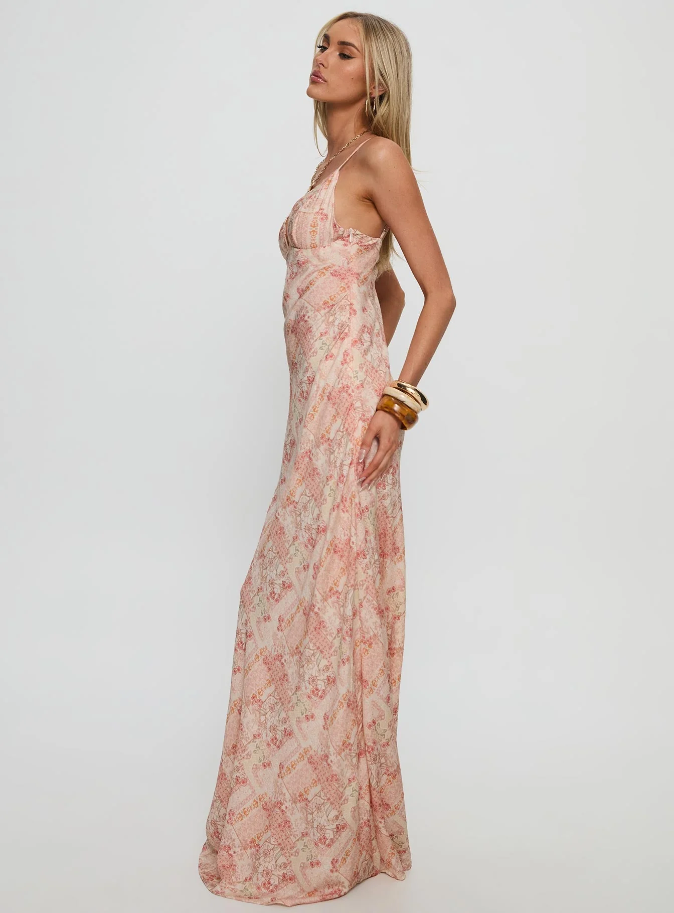 Magnolias Splice Maxi Dress Vintage Multi - Image 3