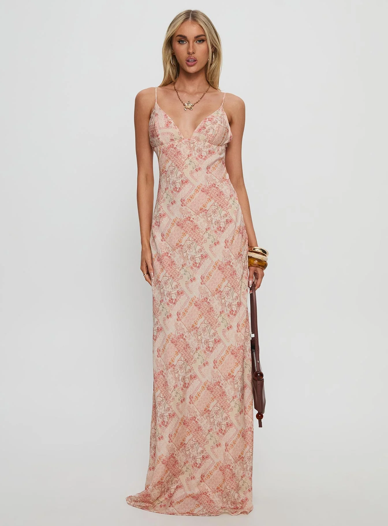 Magnolias Splice Maxi Dress Vintage Multi - Image 6