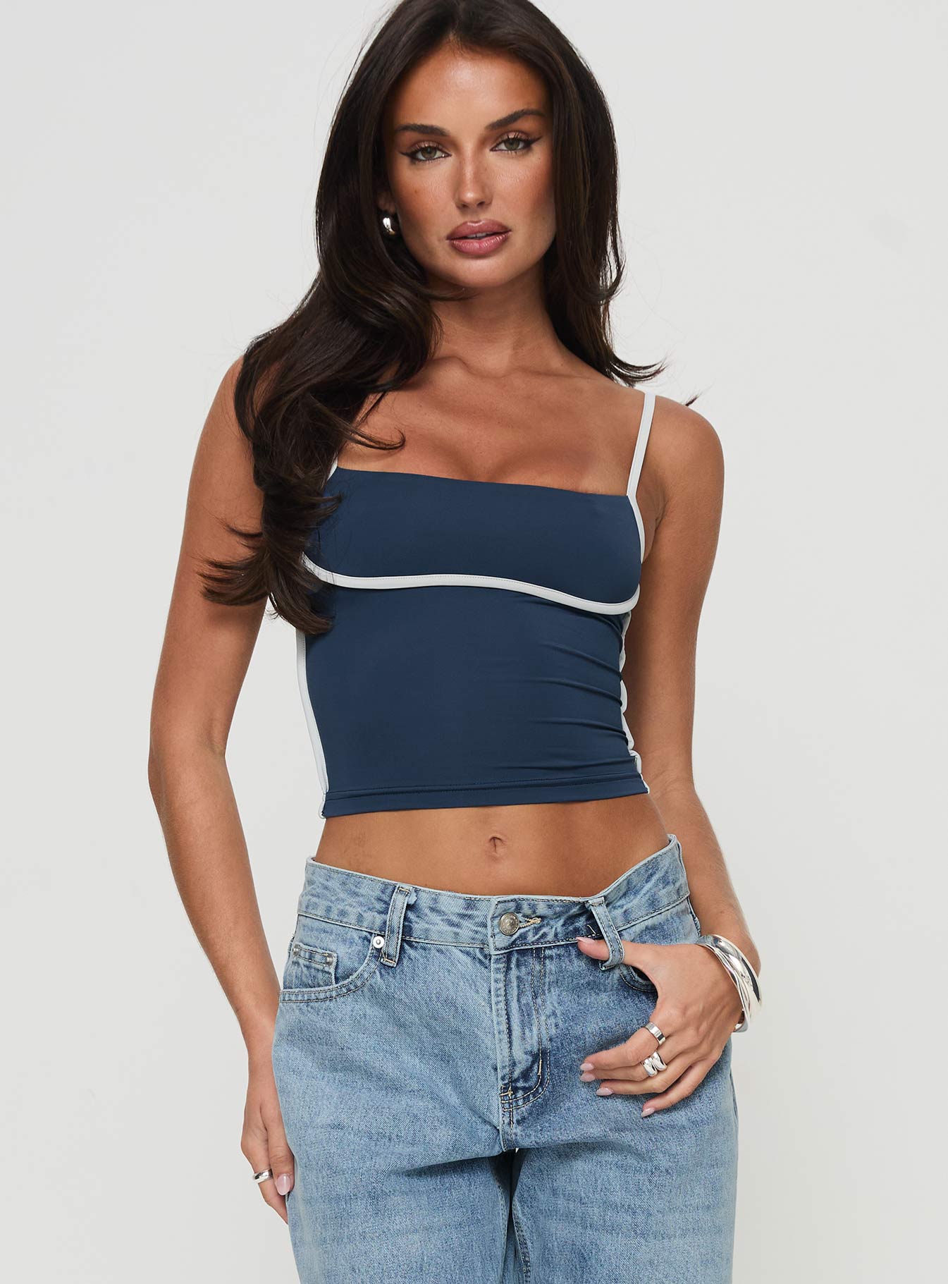 Maidenwell Contrast Top Blue - Image 2