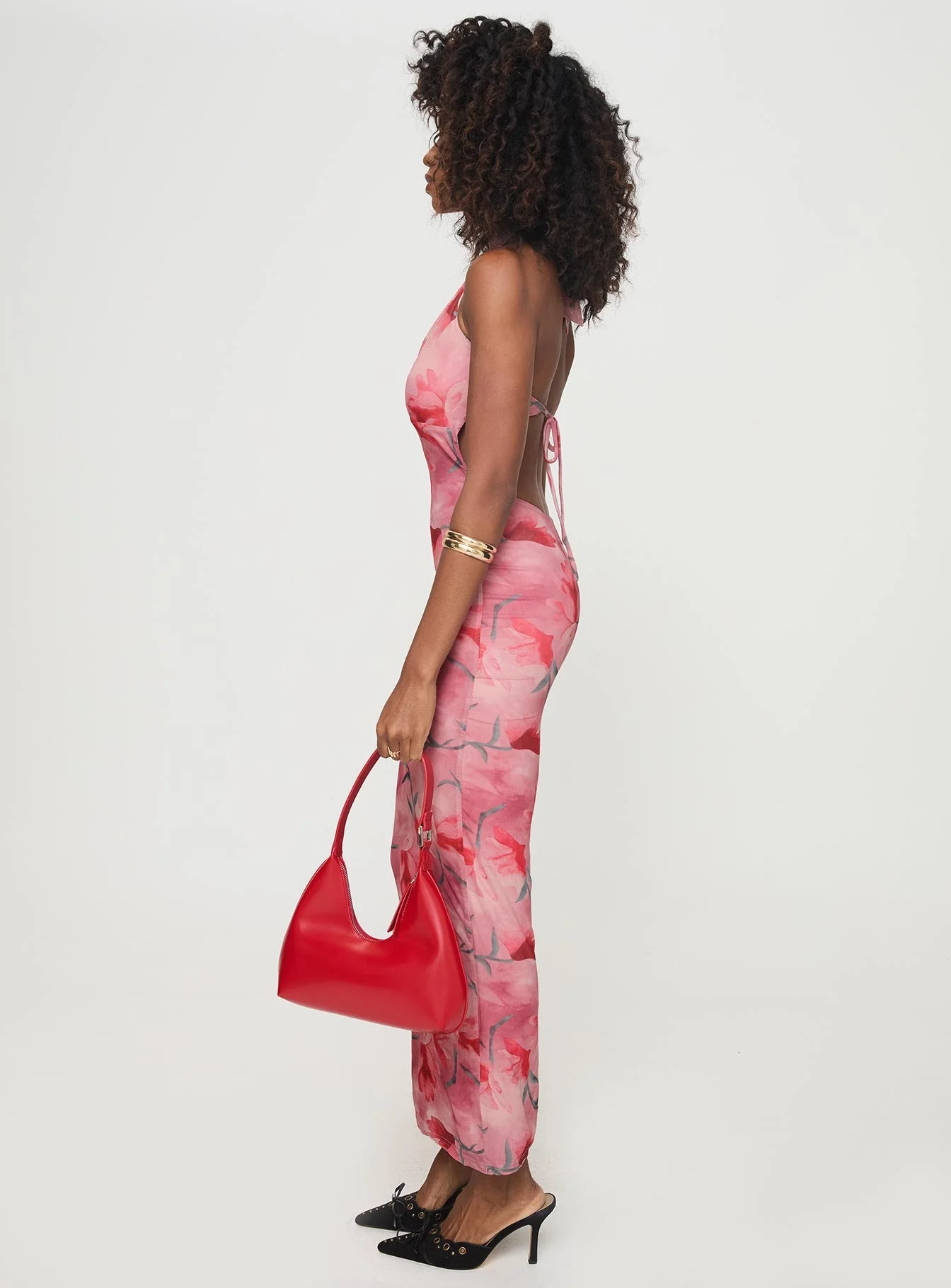 Maillard Halter Maxi Dress Pink - Image 4