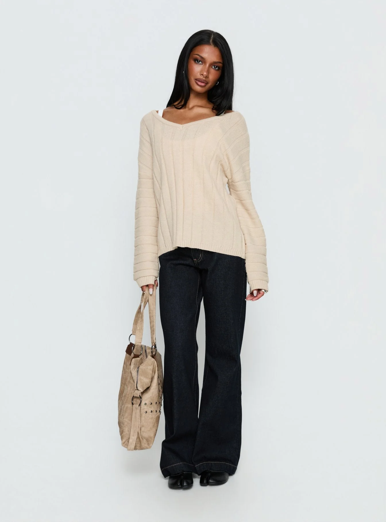 Main Thing Knit Sweater Beige - Image 3