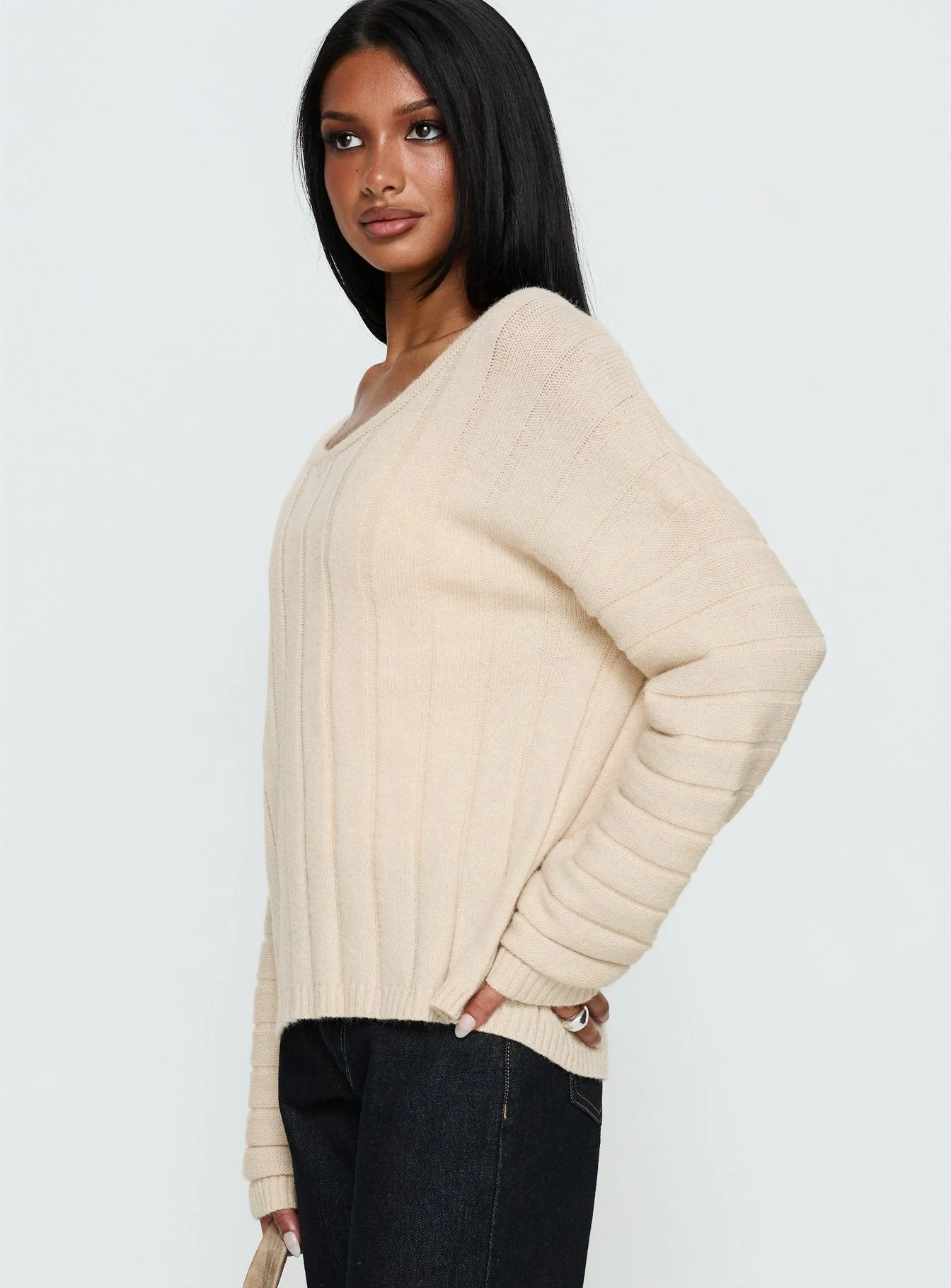 Main Thing Knit Sweater Beige - Image 4