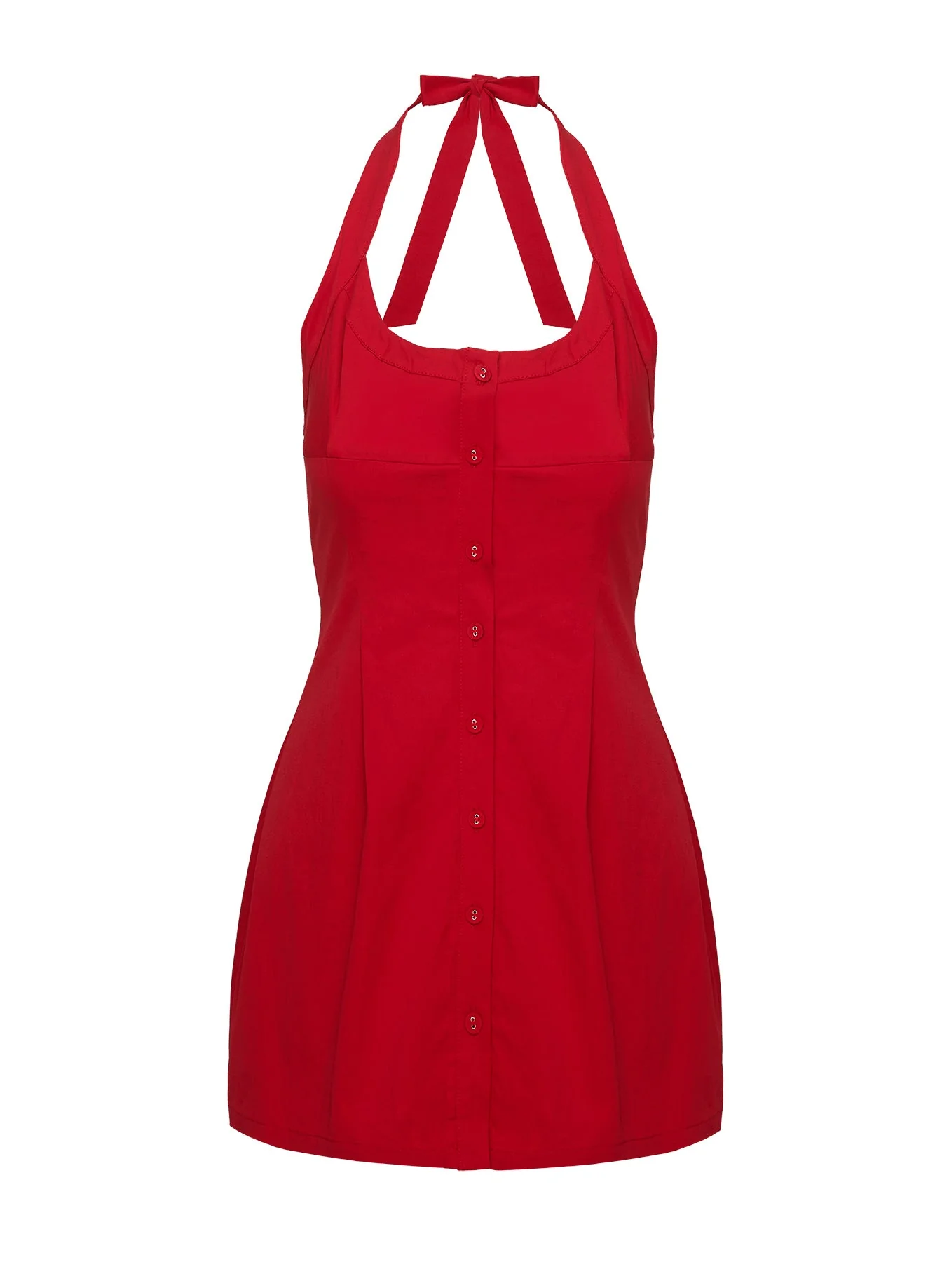 Mallorie Halter Mini Dress Red Petite - Image 8