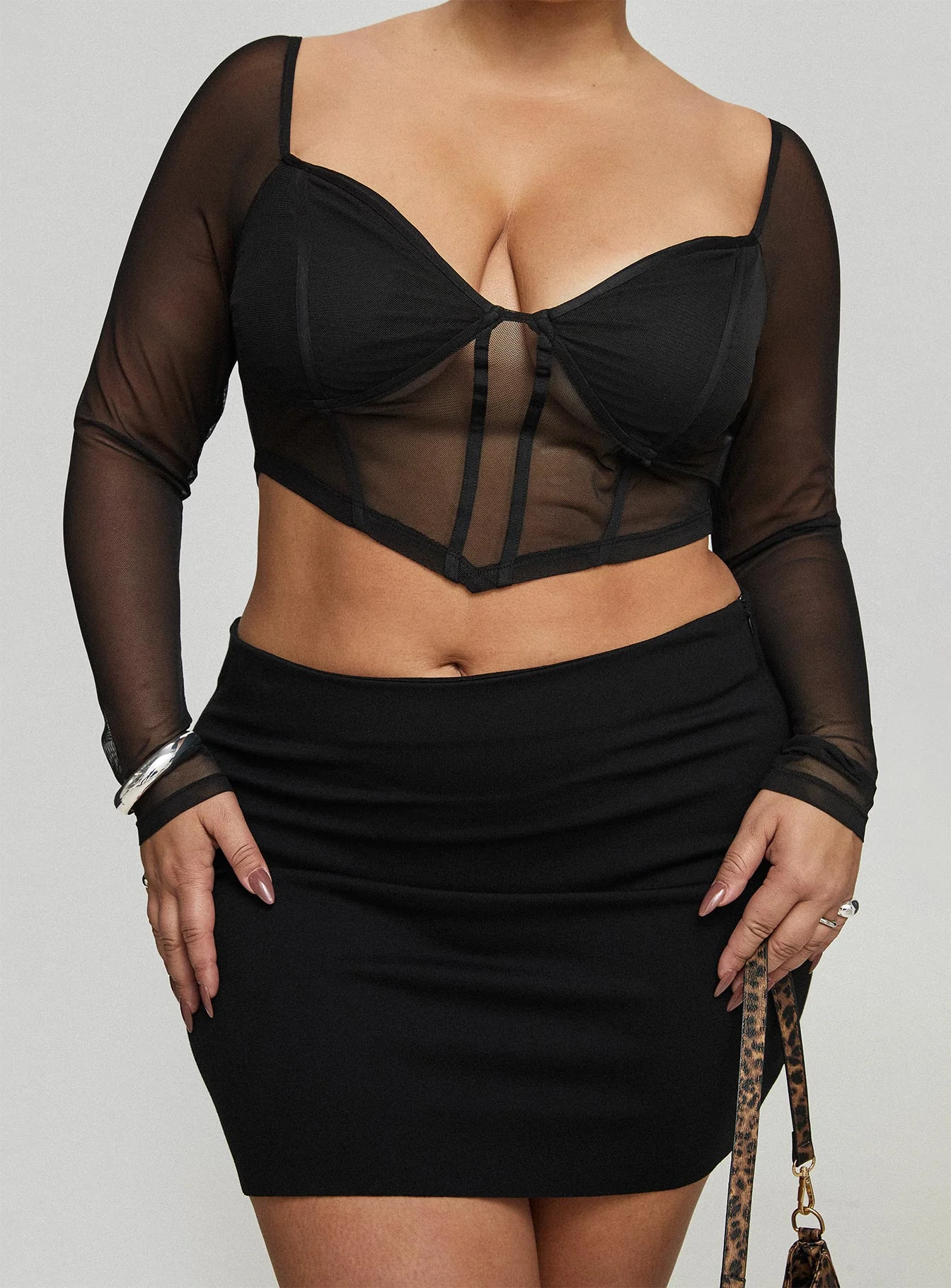 Maranta Long Sleeve Top Black Curve - Image 8