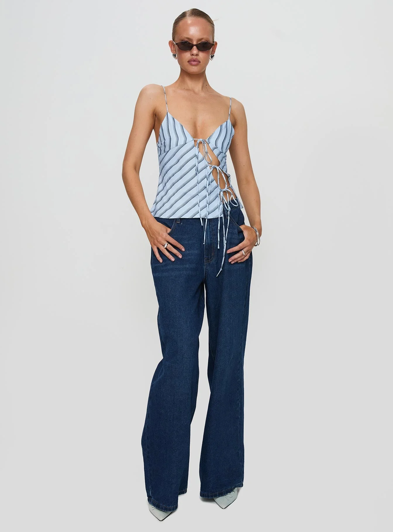 Mariah Top Blue Stripe - Image 3
