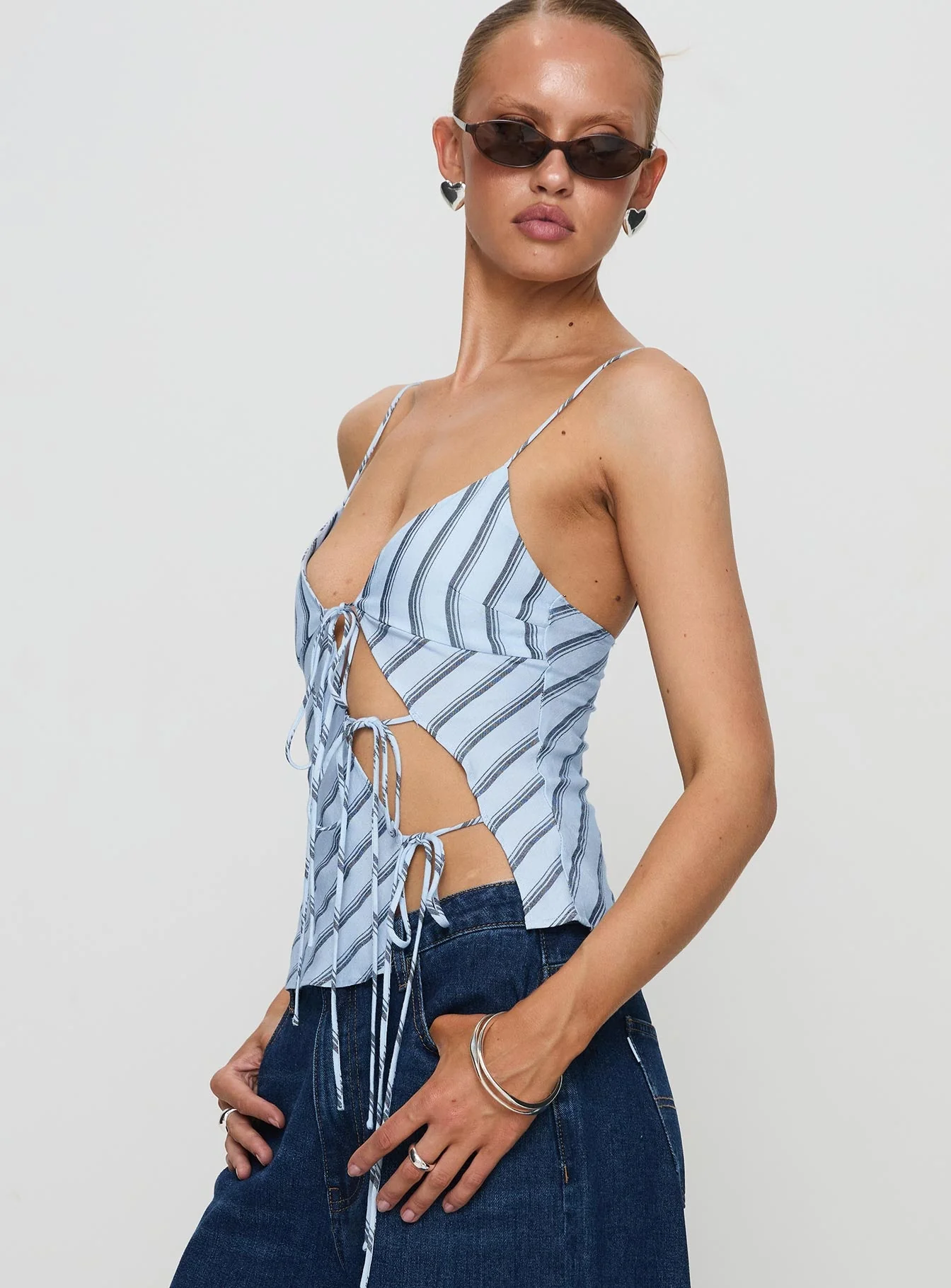 Mariah Top Blue Stripe - Image 4