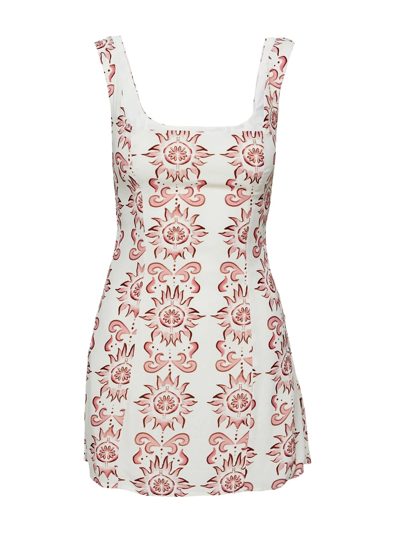 Maris Mini Dress Cream / Pink - Image 8