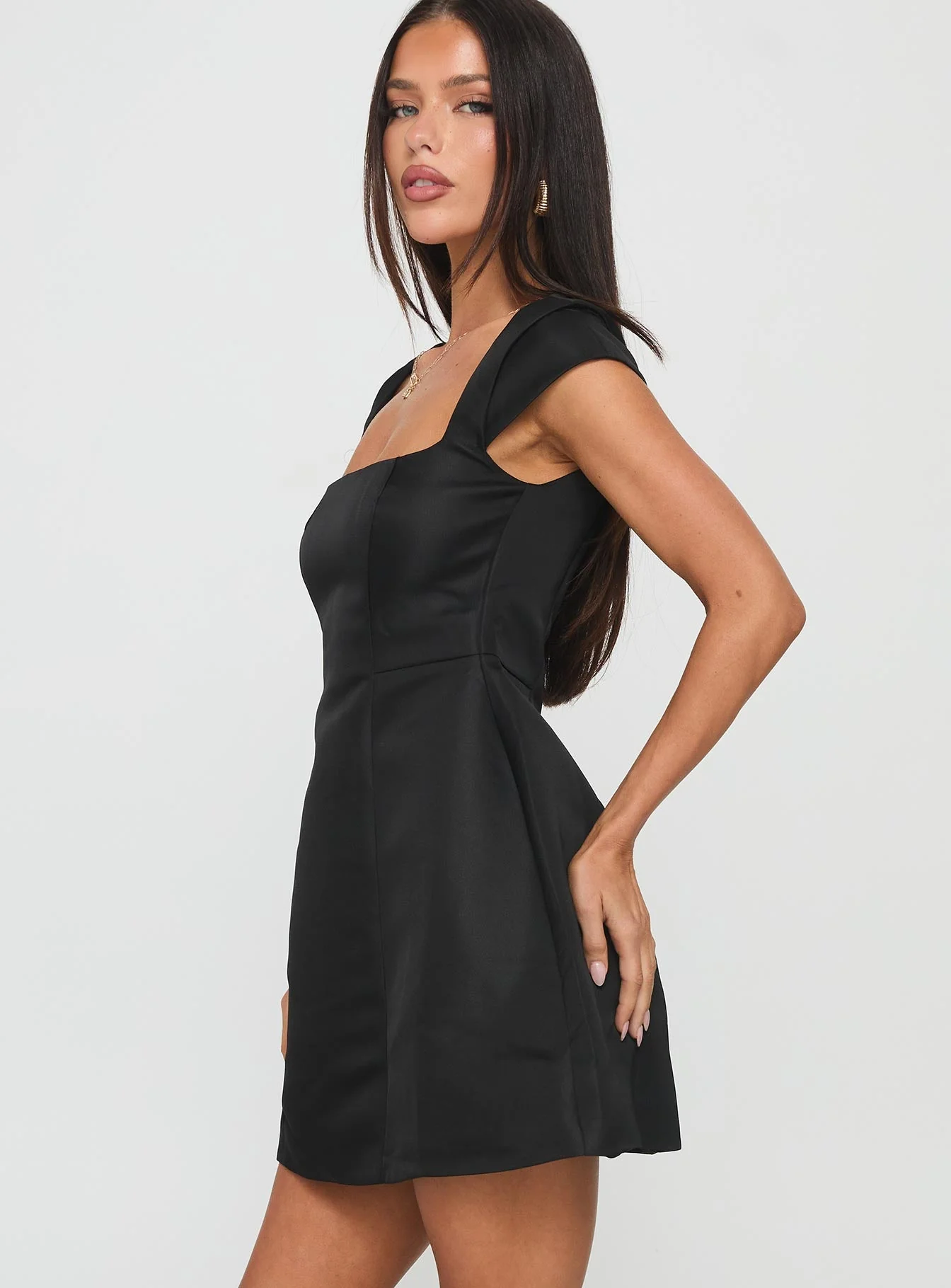 Mariza Mini Dress Black - Image 3
