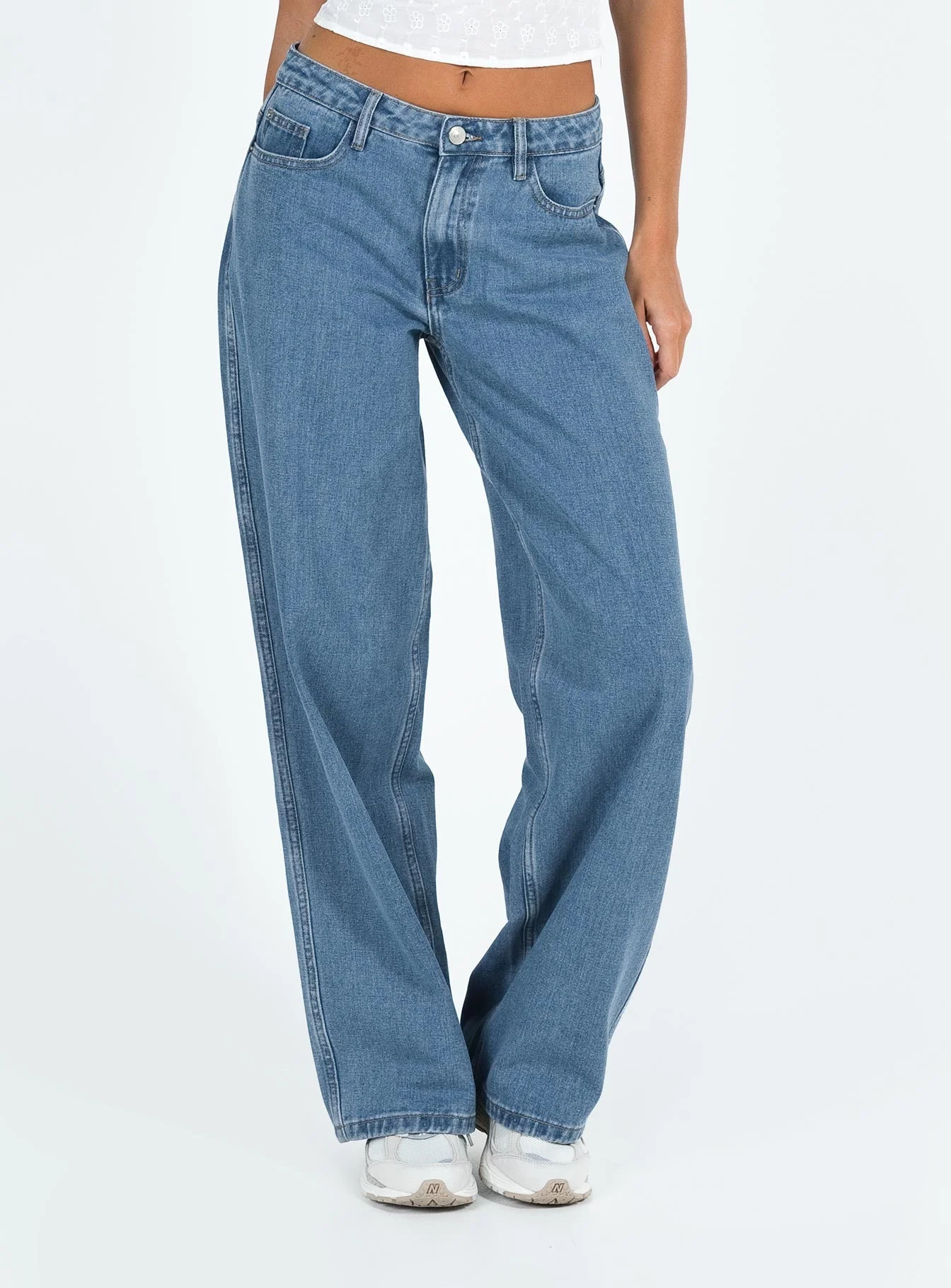 Maryanne Mid Rise Relaxed Jeans Mid Wash Denim Tall - Image 2