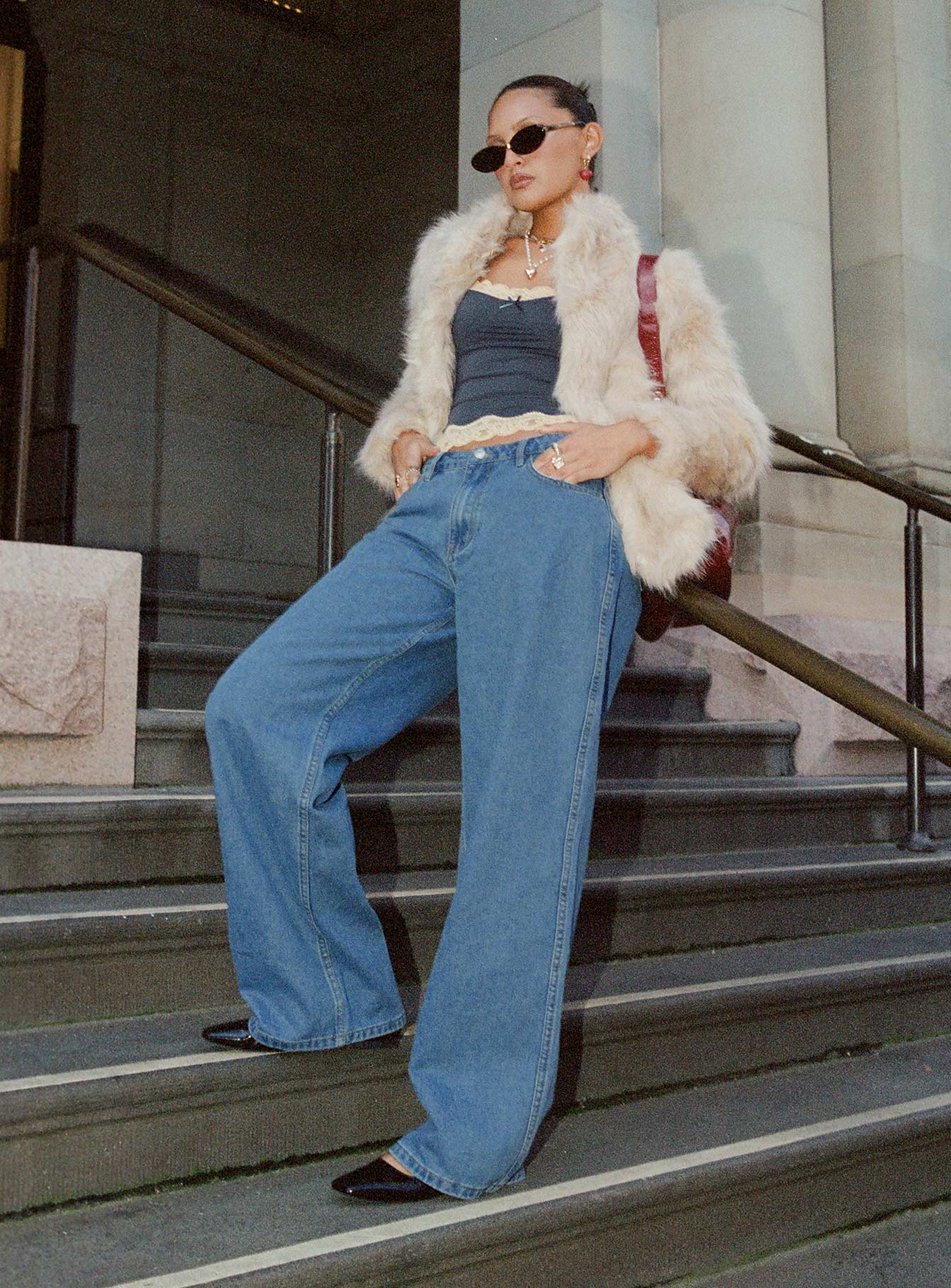 Maryanne Mid Rise Relaxed Jeans Mid Wash Denim Tall - Image 7