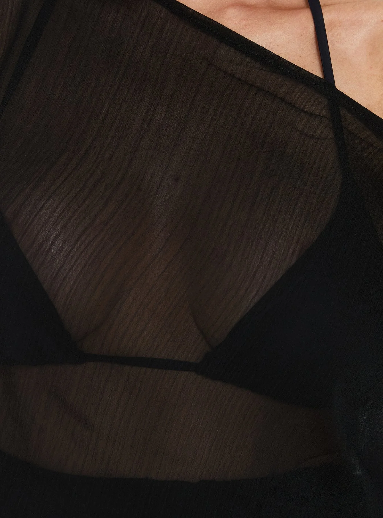 Maxtonn Sheer Off Shoulder Top Black - Image 5