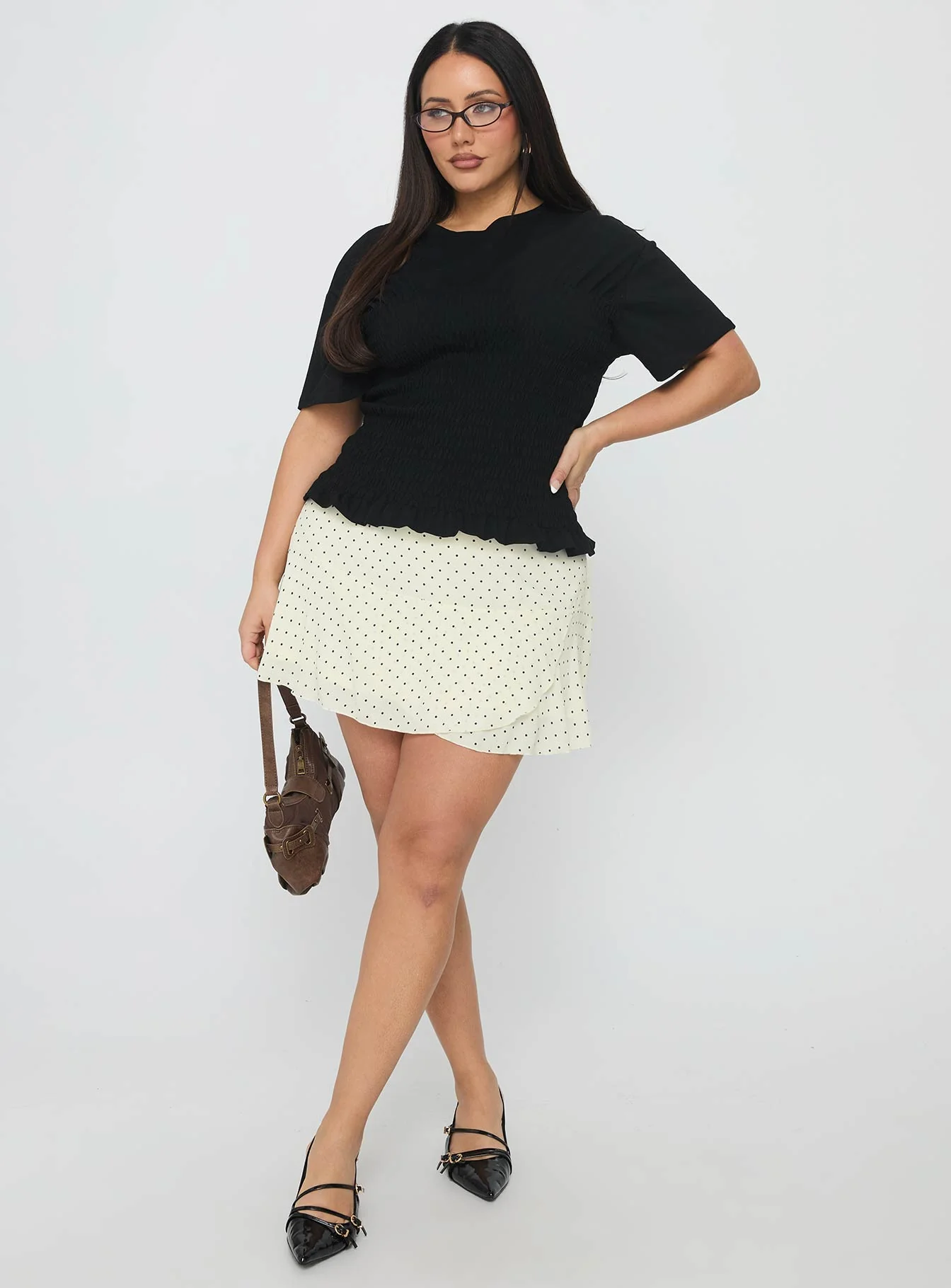 Maybe Tomorrow Ruched Top Black Curve - Image 3