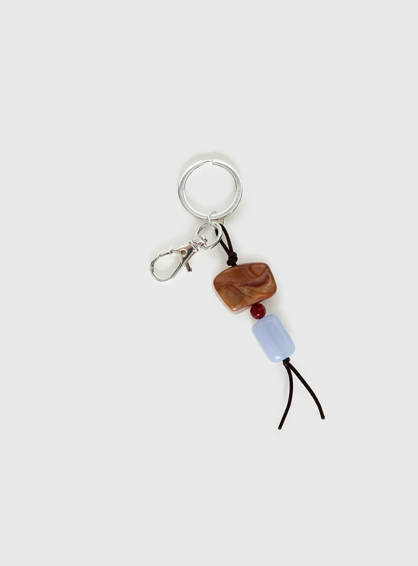 Mayberry Stone Detail Keychain Silver - Image 2