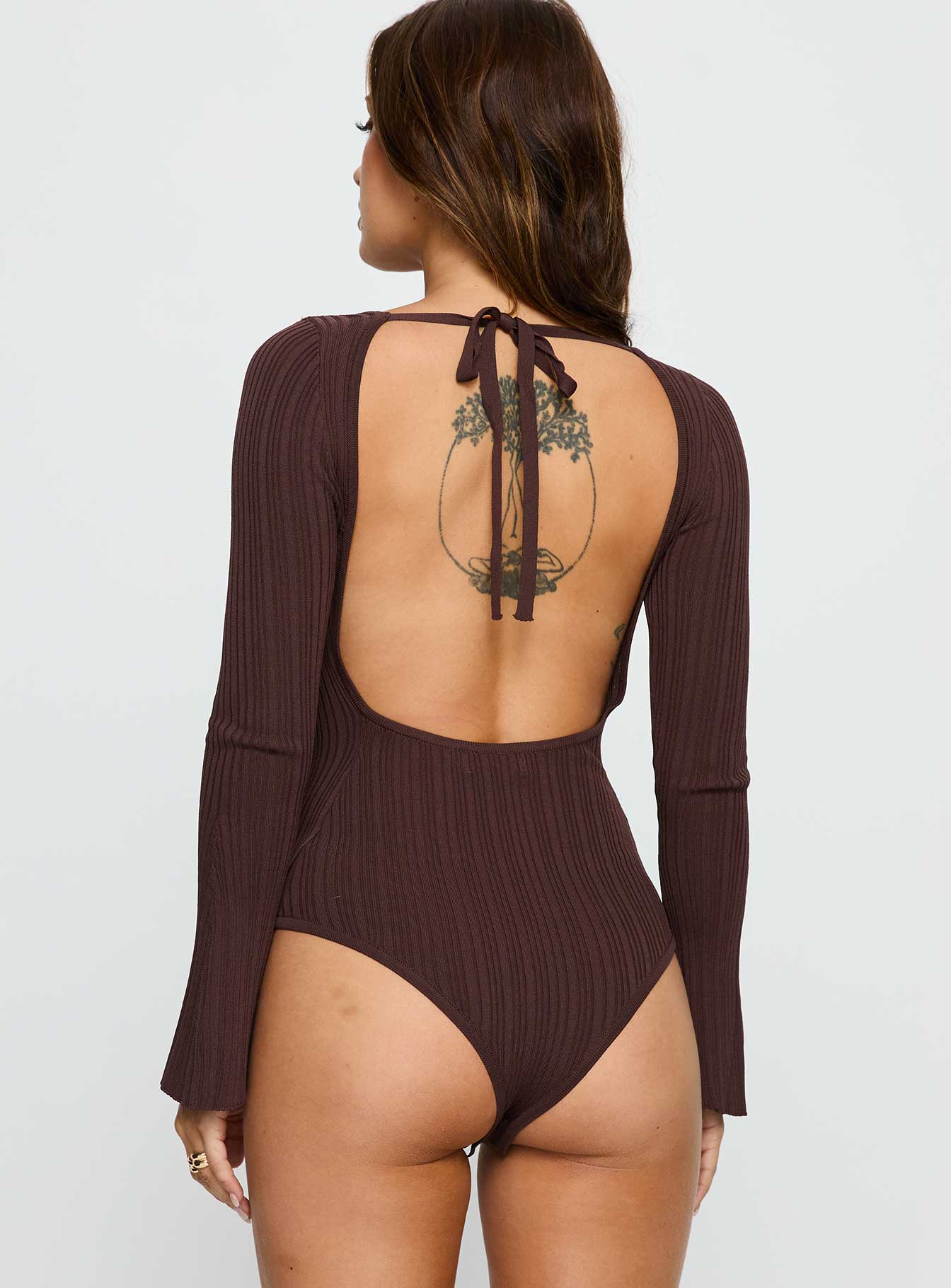 Mayok Long Sleeve Bodysuit Brown - Image 7