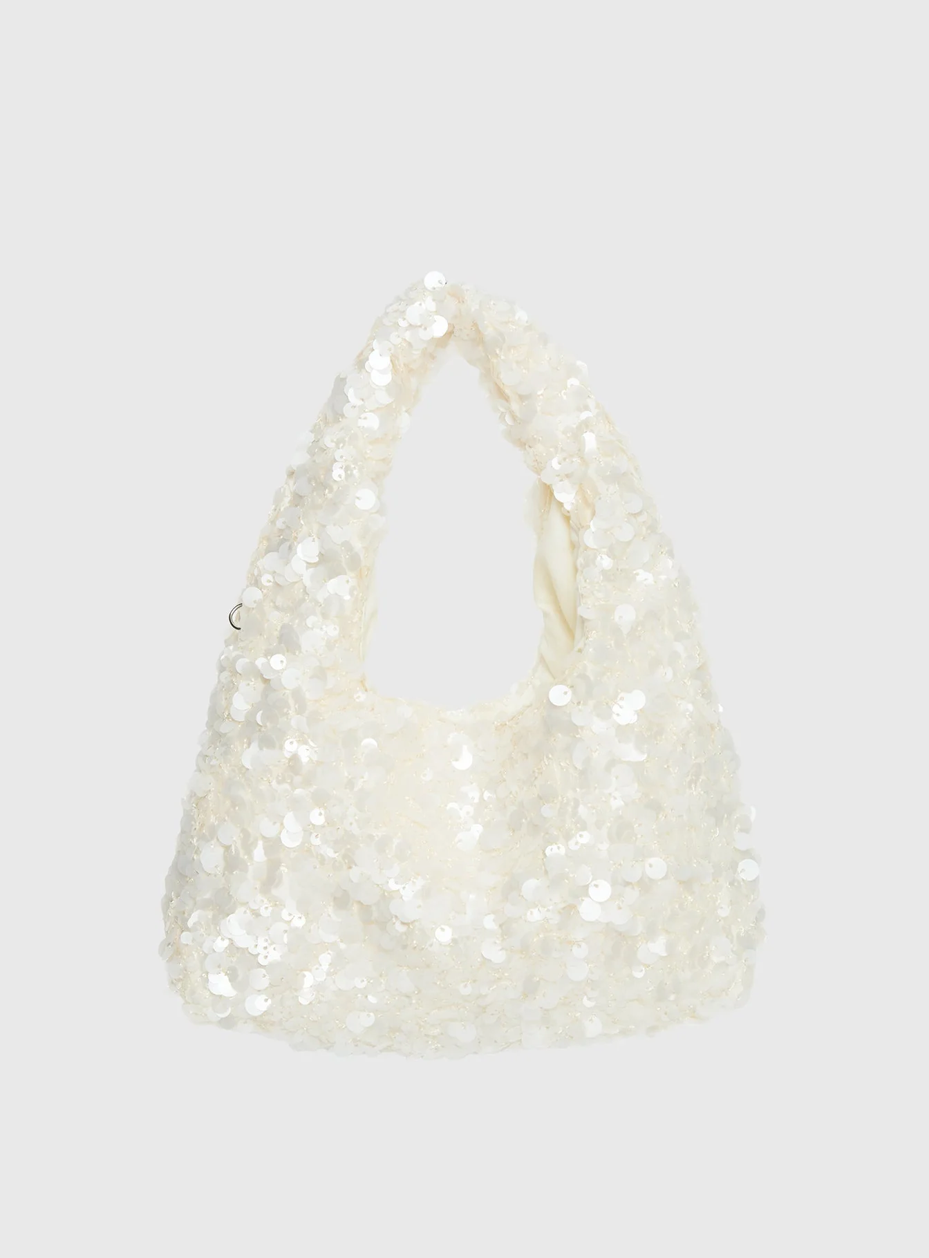 Midnights Sequin Shoulder Bag White - Image 3