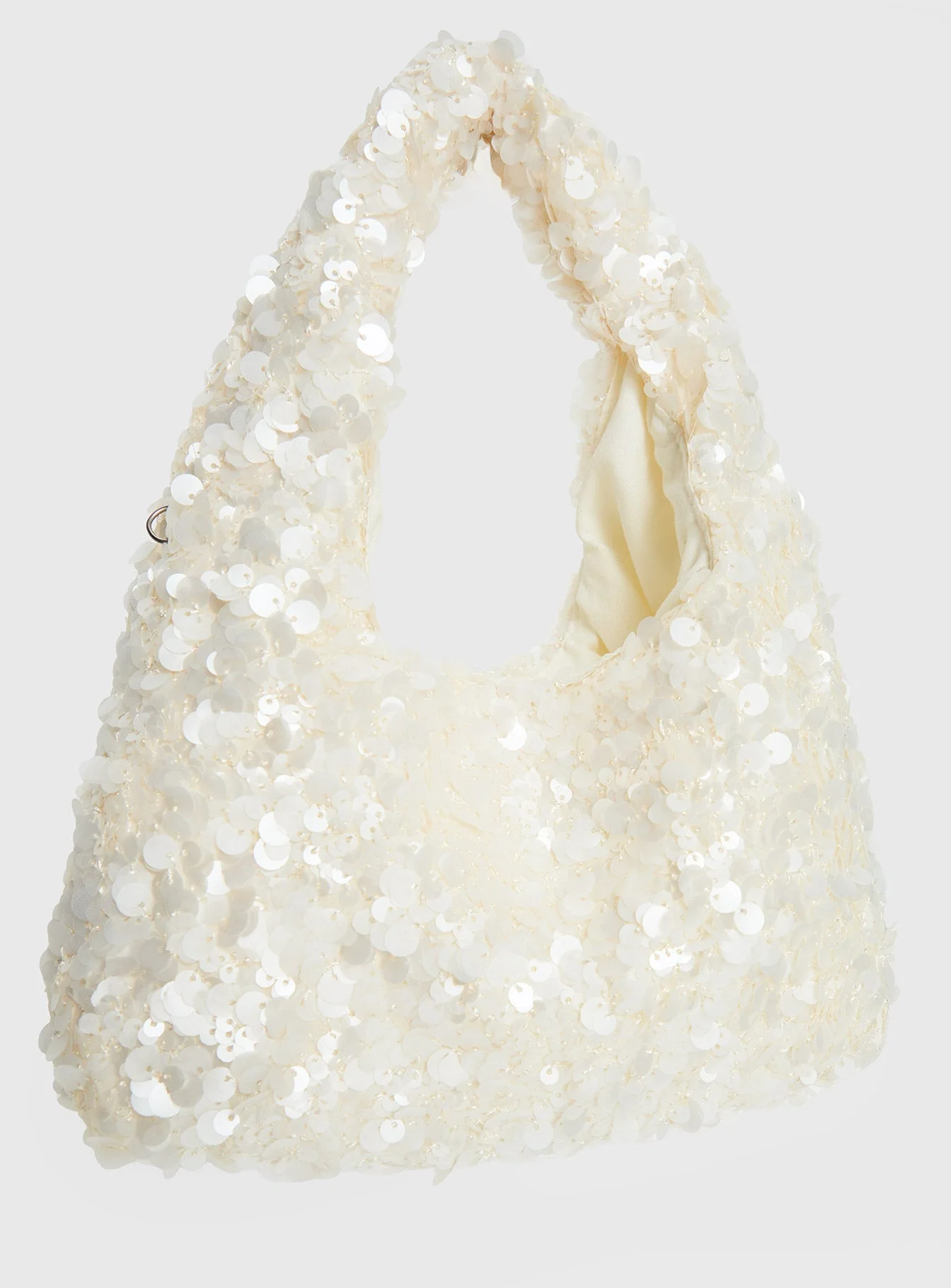 Midnights Sequin Shoulder Bag White - Image 4