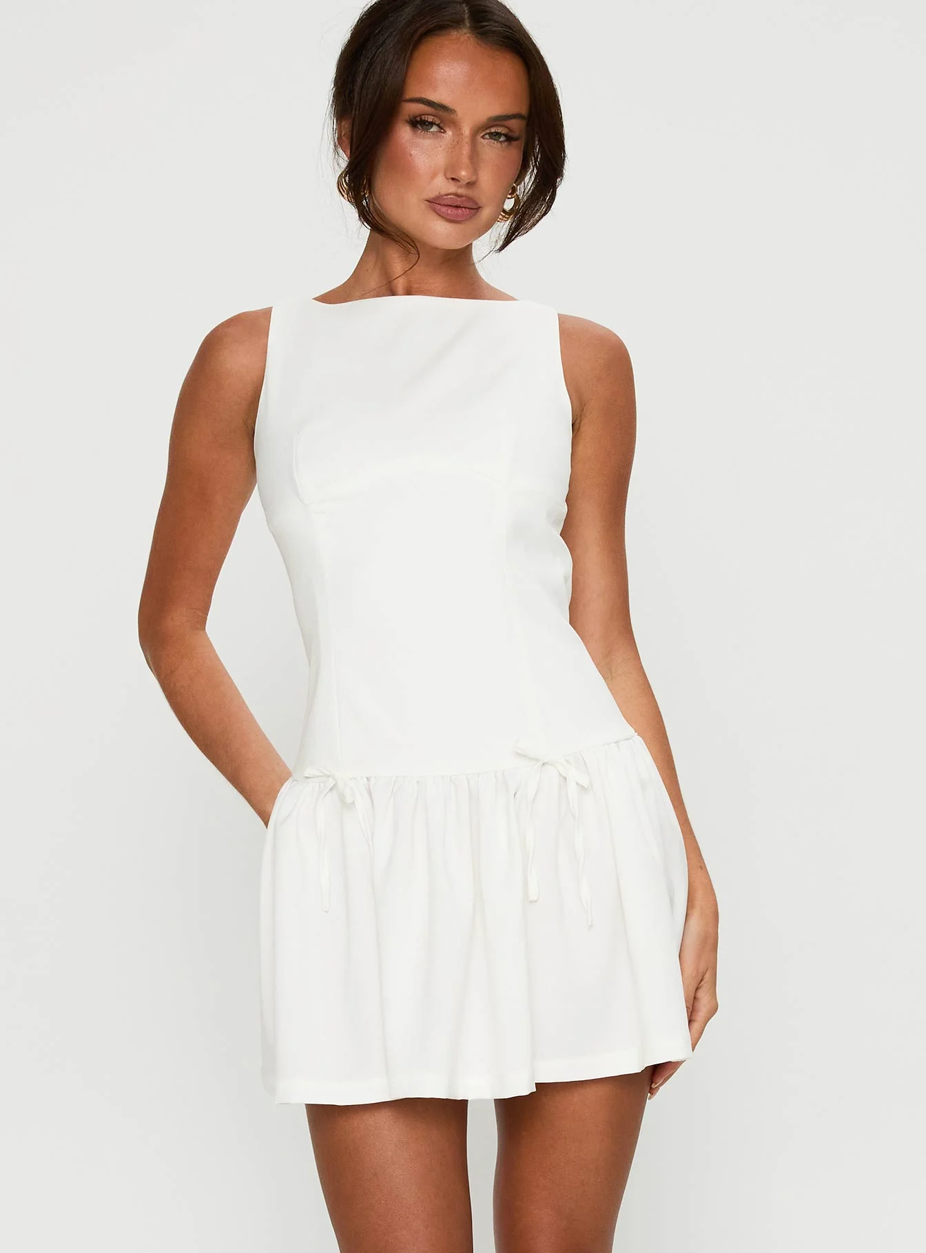 Milienne Mini Dress White - Image 2